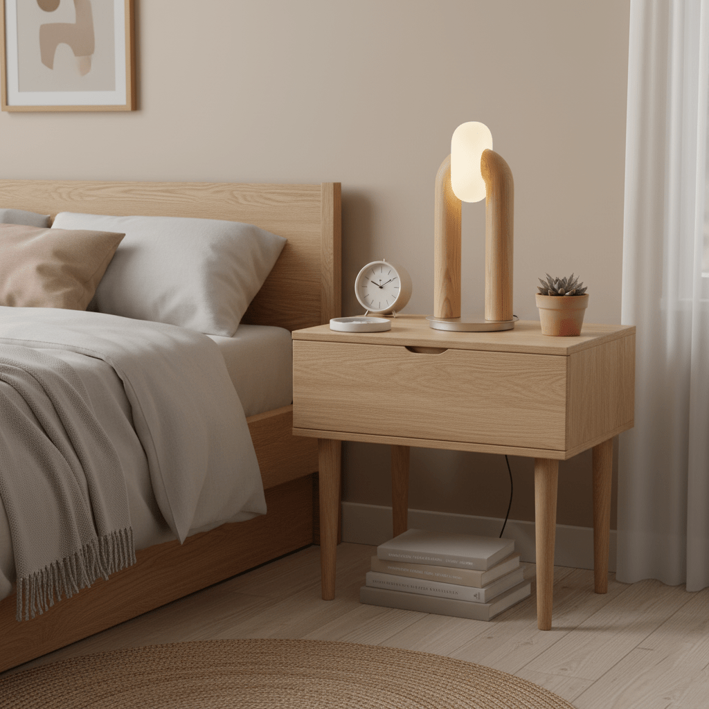 Disc Houten Tafellamp