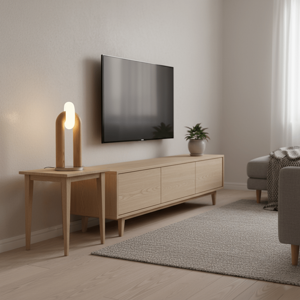 Disc Houten Tafellamp