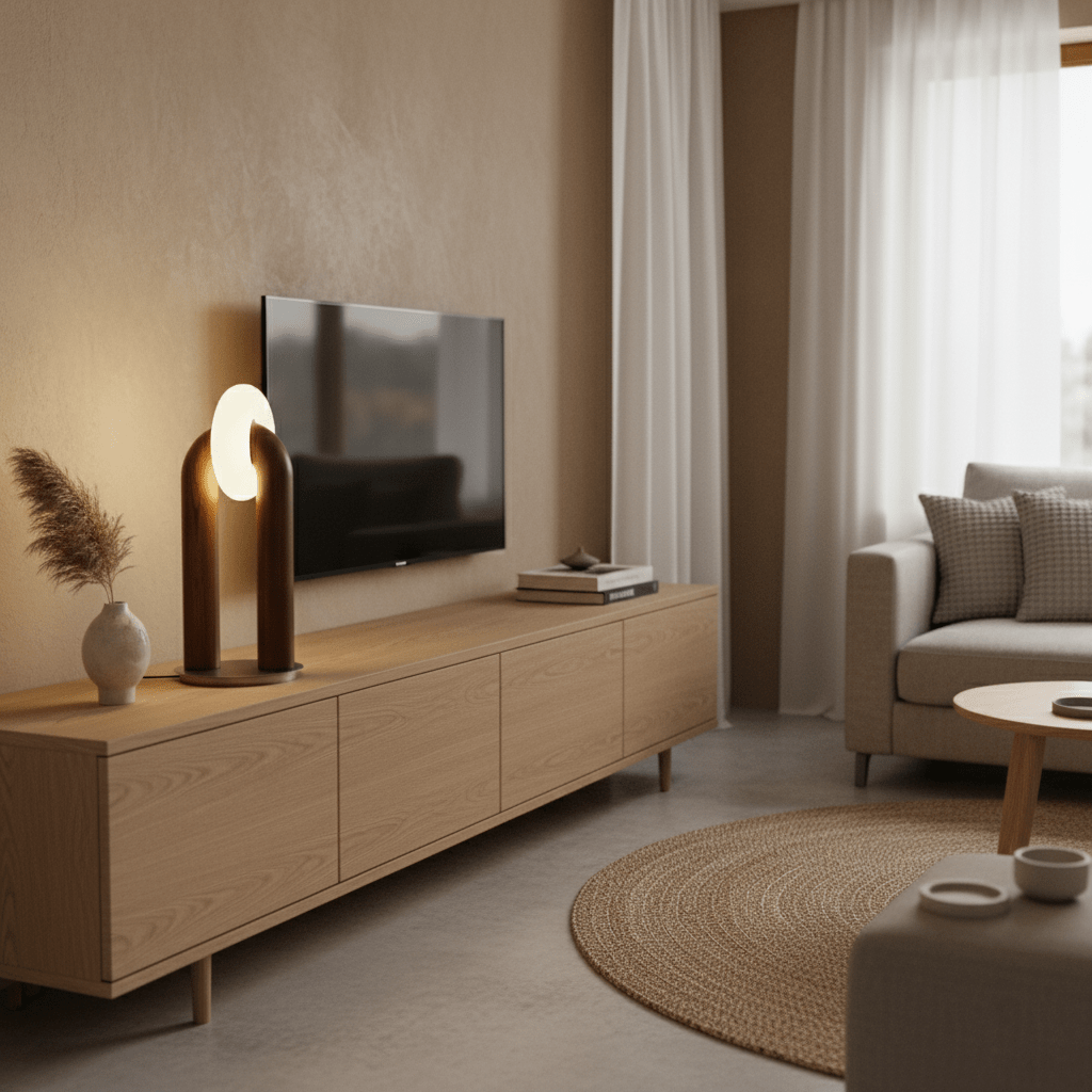 Disc Houten Tafellamp