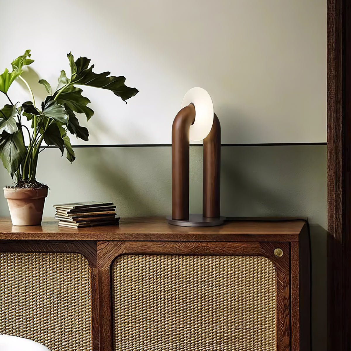 Disc Houten Tafellamp