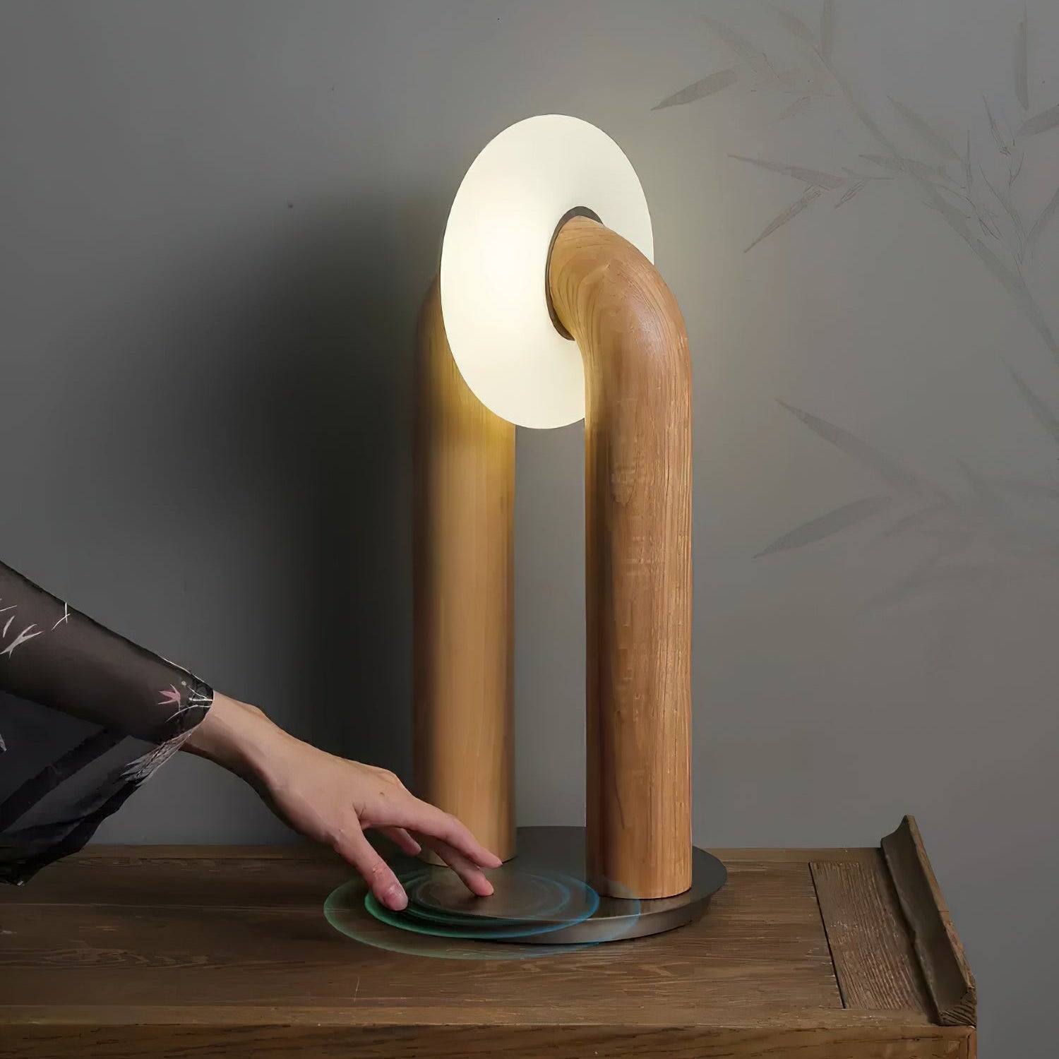 Disc Houten Tafellamp
