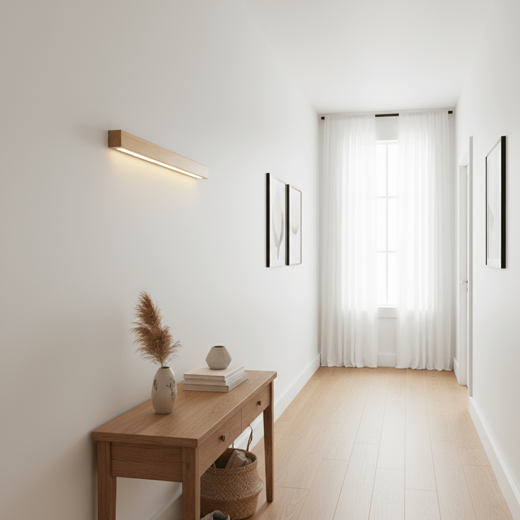 Meron Lineaire Houten Wandlamp