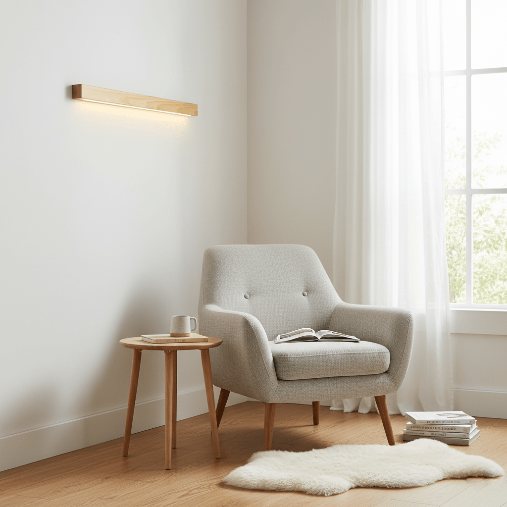 Meron Lineaire Houten Wandlamp