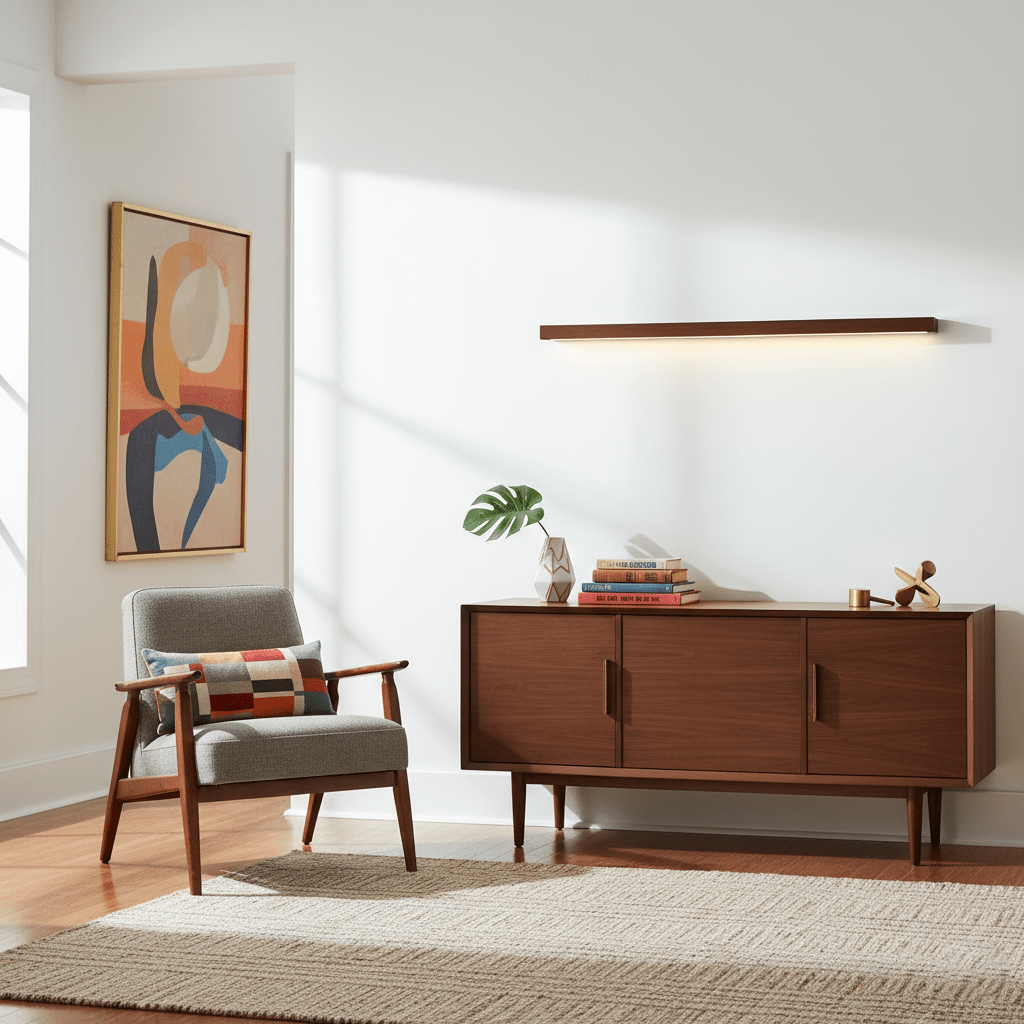 Meron Lineaire Houten Wandlamp