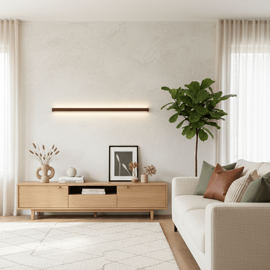 Meron Lineaire Houten Wandlamp
