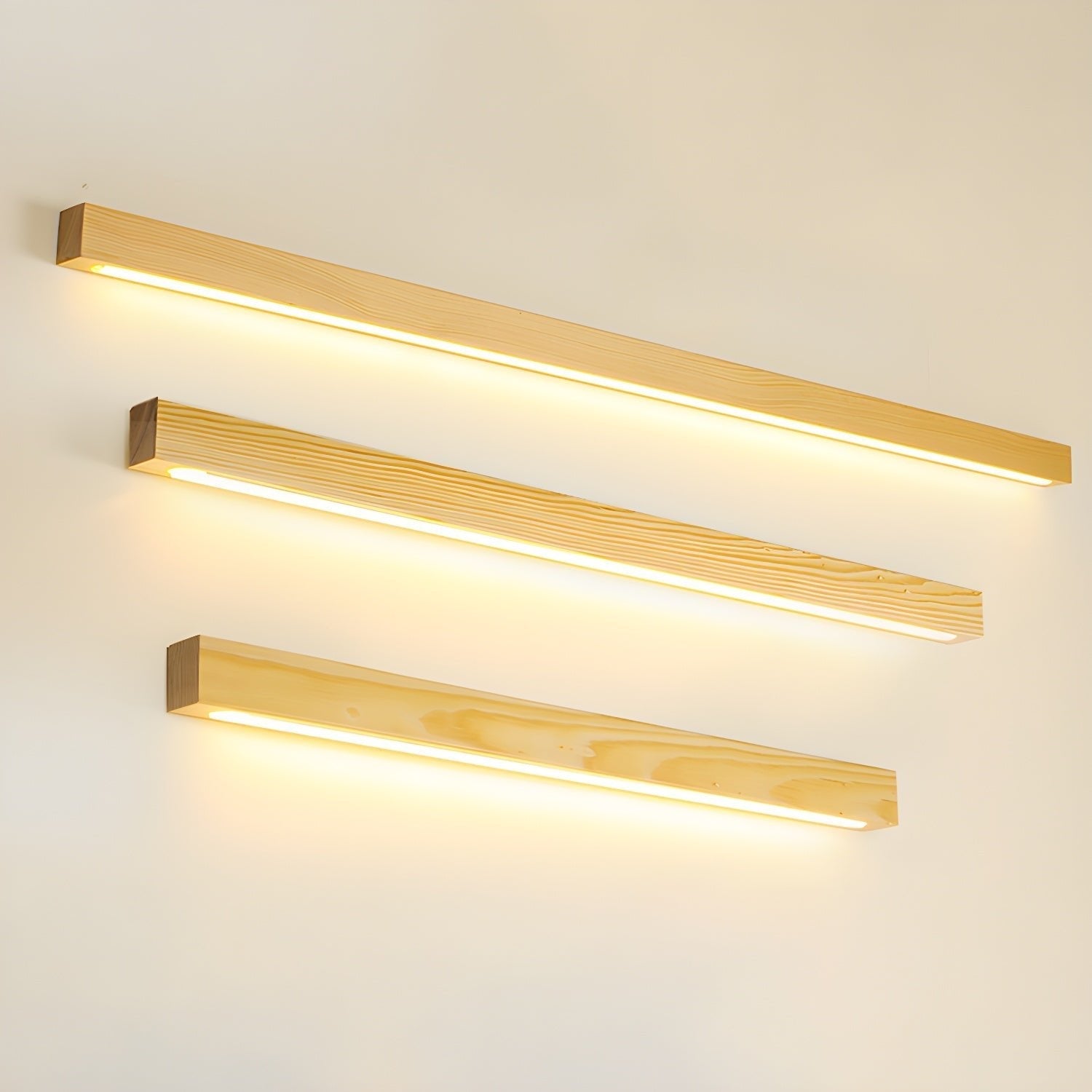 Meron Lineaire Houten Wandlamp