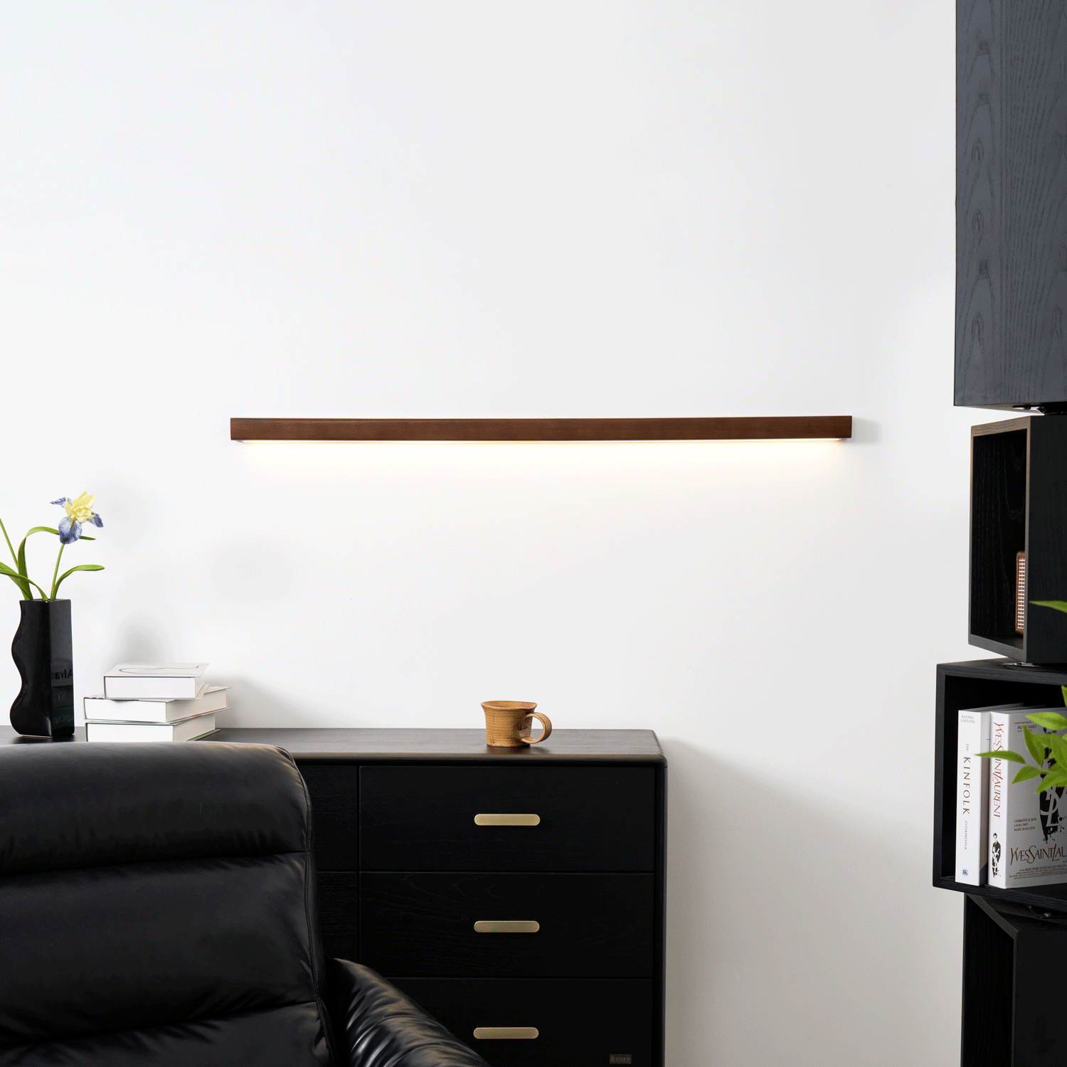 Meron Lineaire Houten Wandlamp
