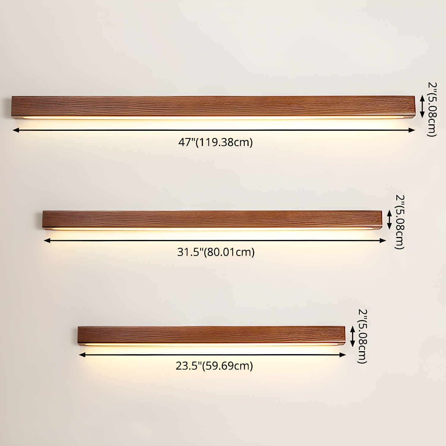 Meron Lineaire Houten Wandlamp