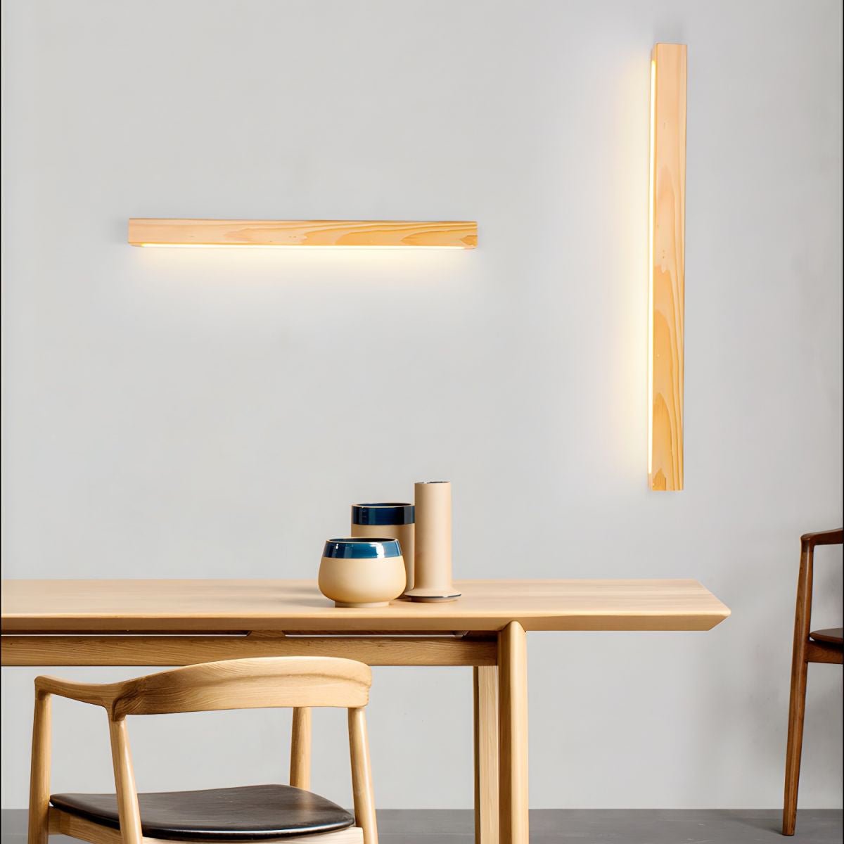 Meron Lineaire Houten Wandlamp