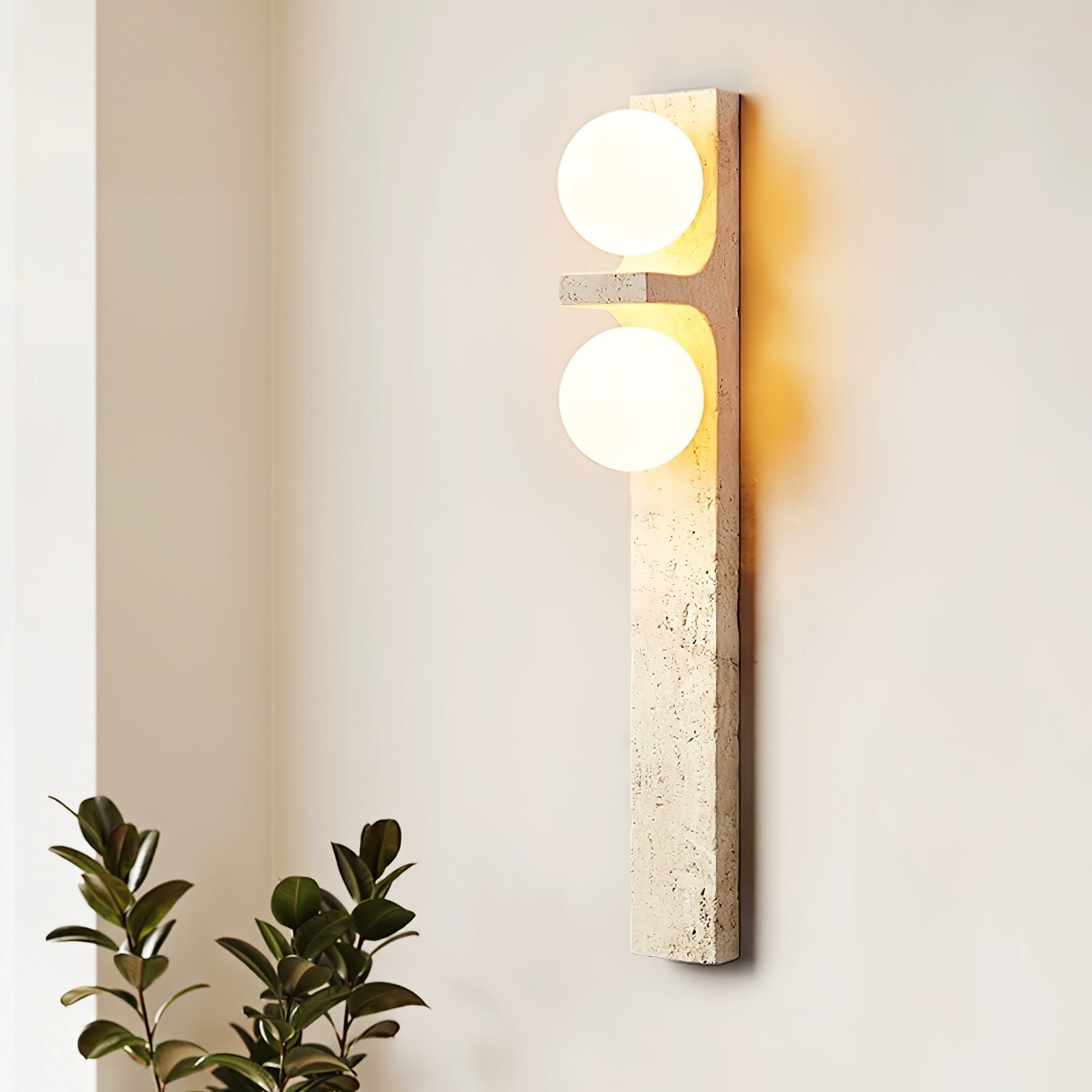 Asencis Natuursteen Wandlamp