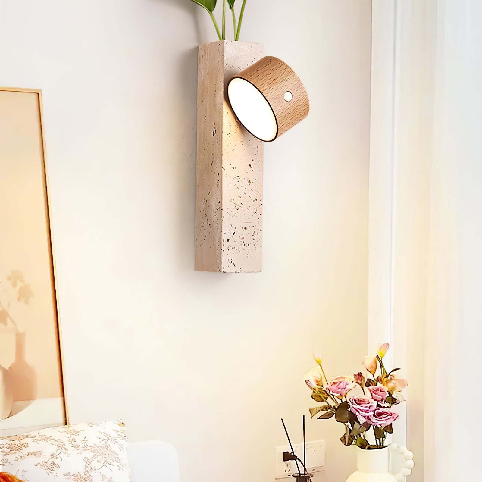Rexis Travertijnen Wandlamp