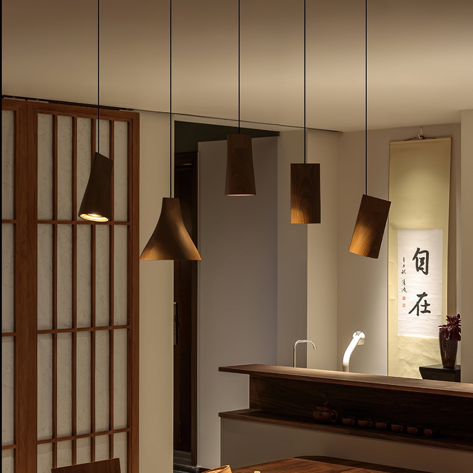Dellse Houten Hanglamp