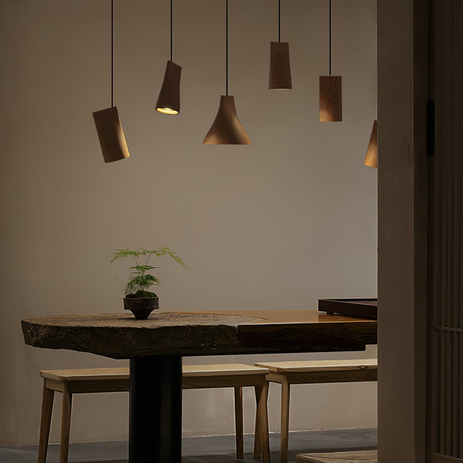 Dellse Houten Hanglamp