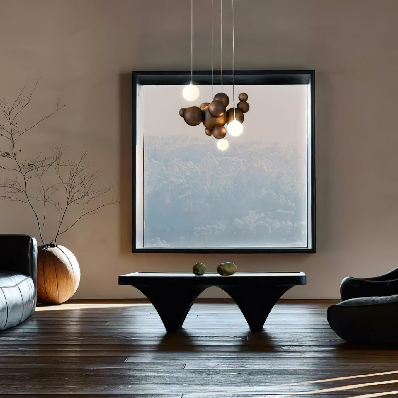 Beo Houten Ballen Hanglamp