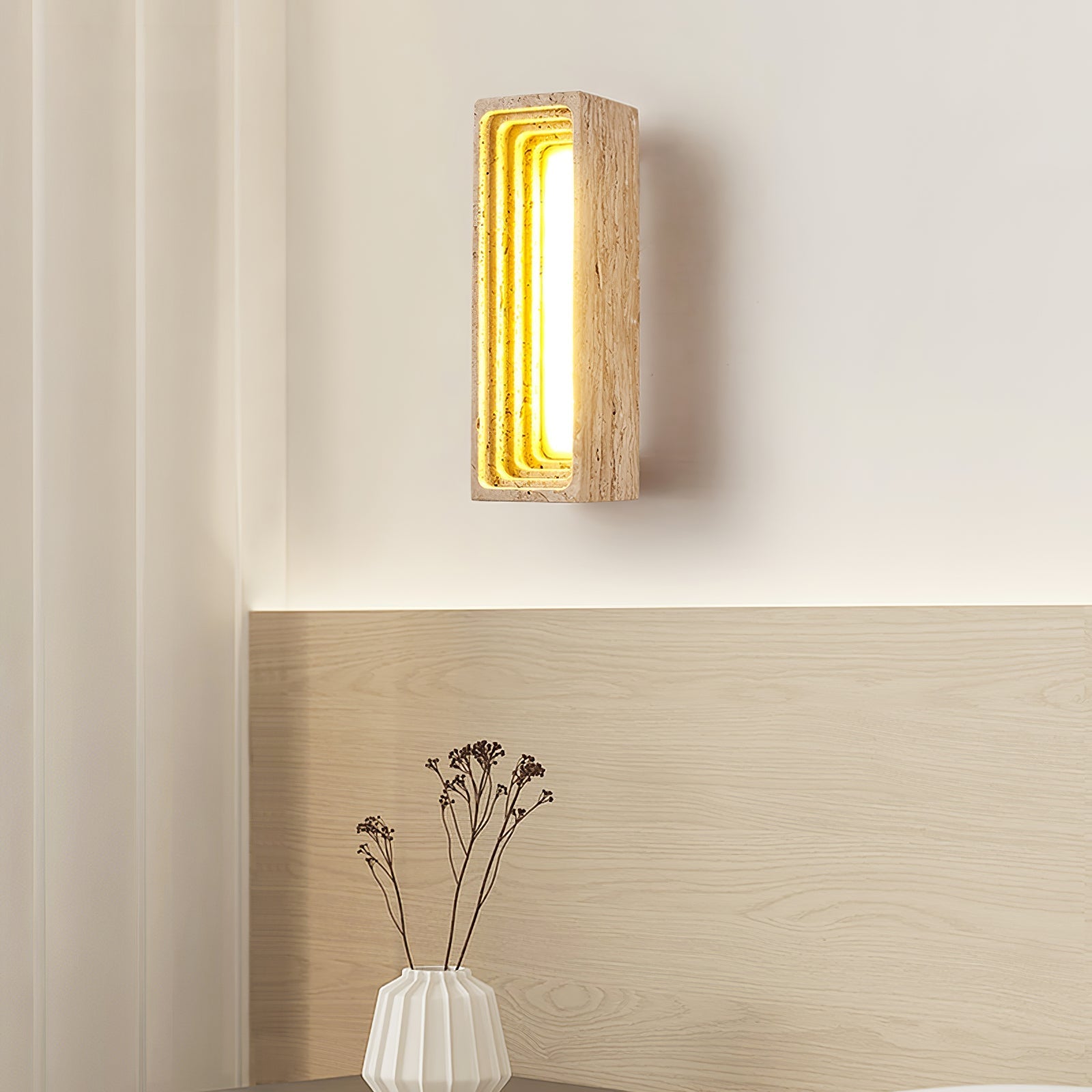 Cemiyo Travertijn Wandlamp