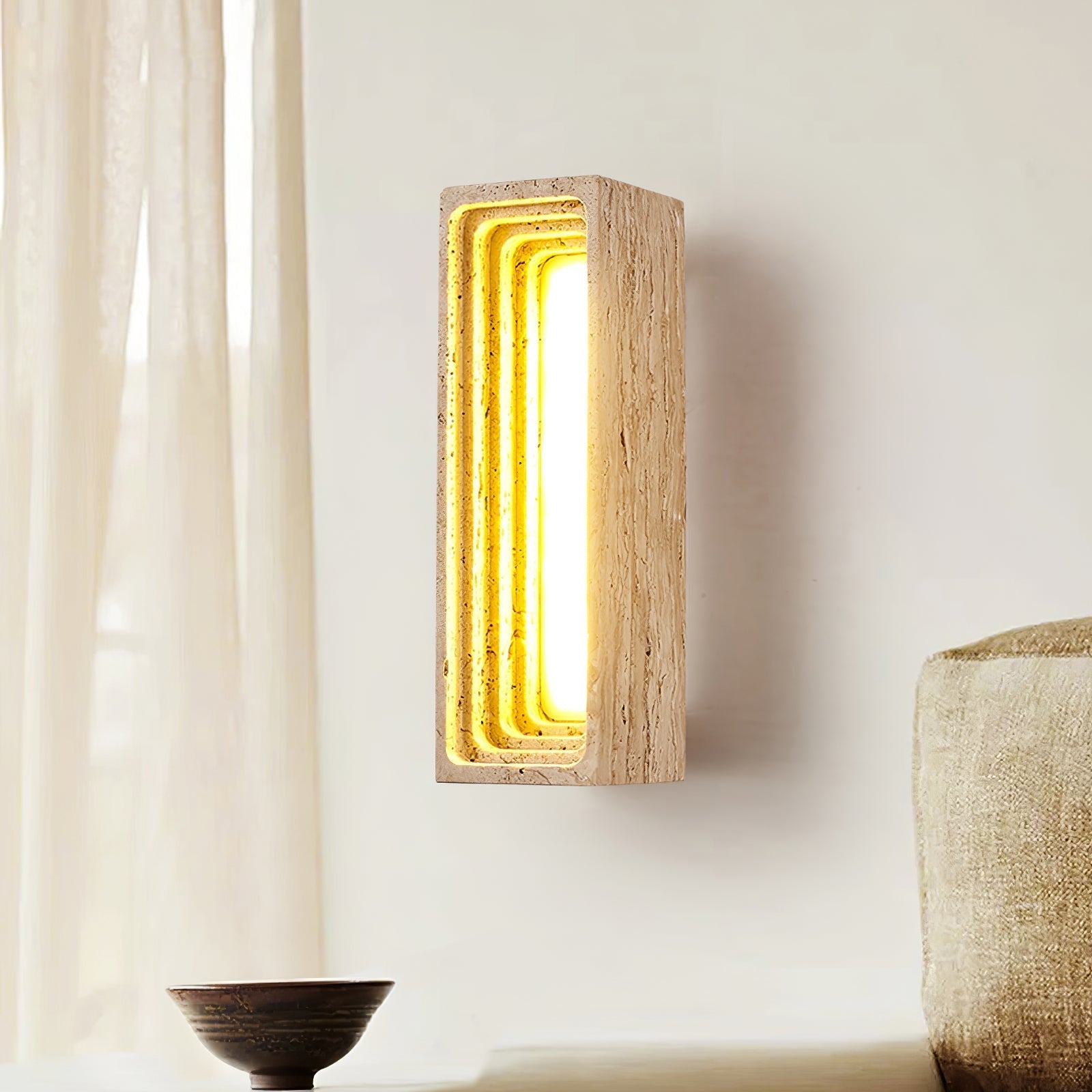 Cemiyo Travertijn Wandlamp