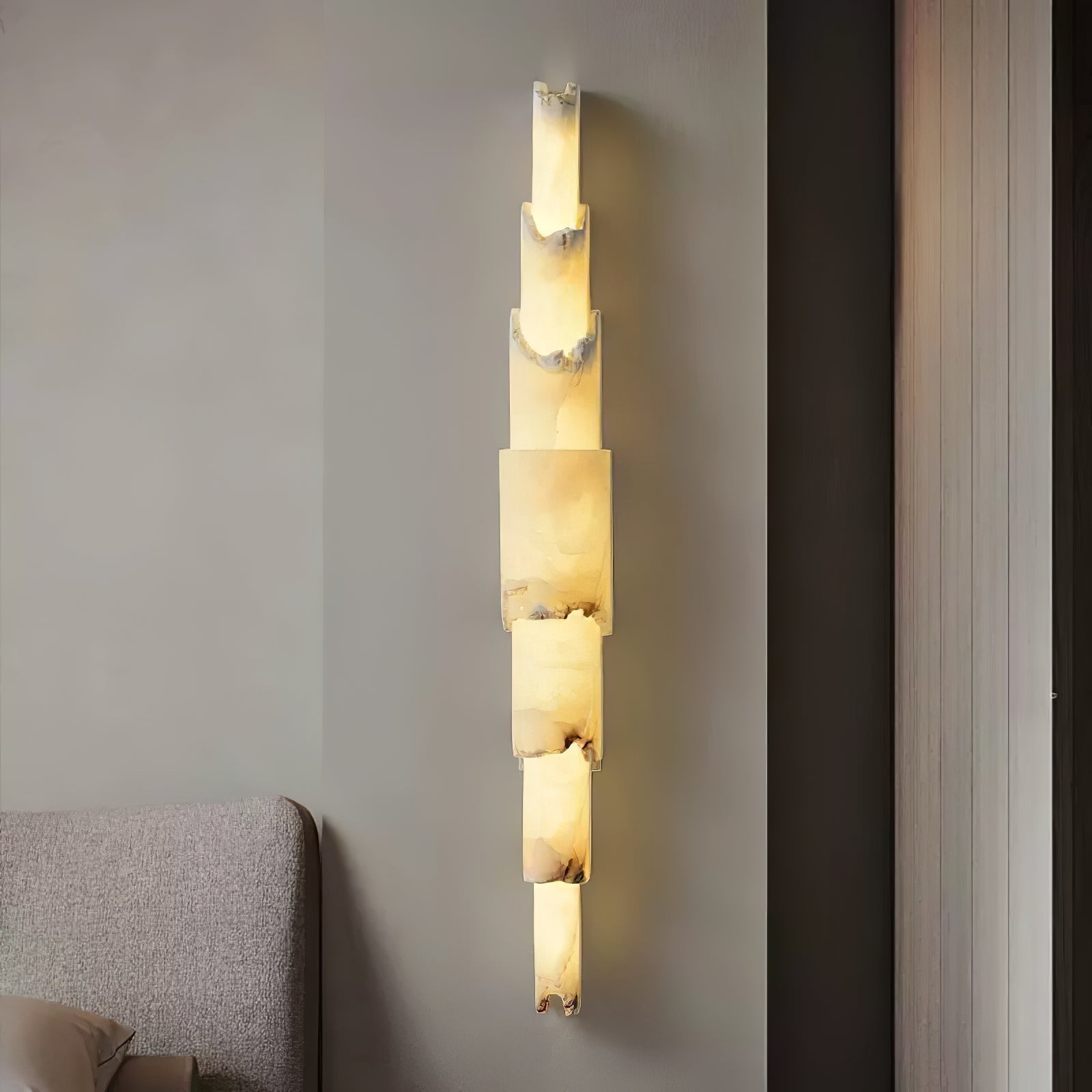Temiyzo Gelaagde Albasten Wandlamp