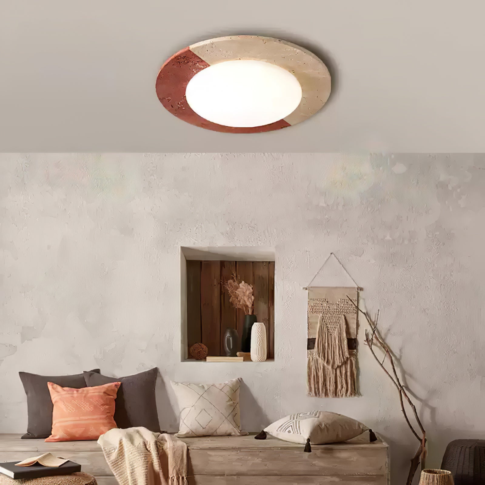 Cemofis Travertijn Plafondlamp