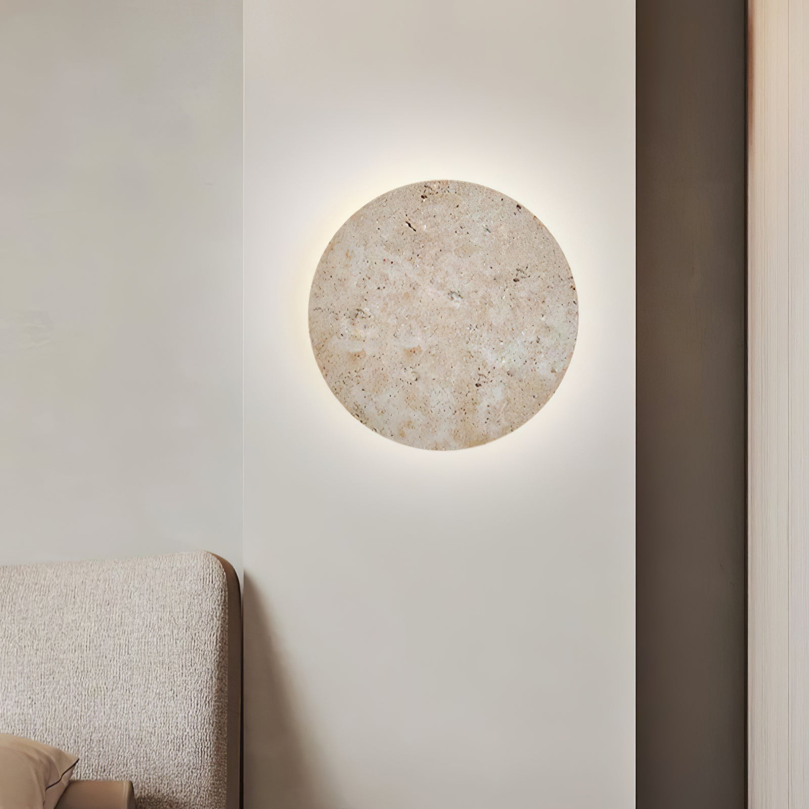 Circlon Travertijnen Wandlamp