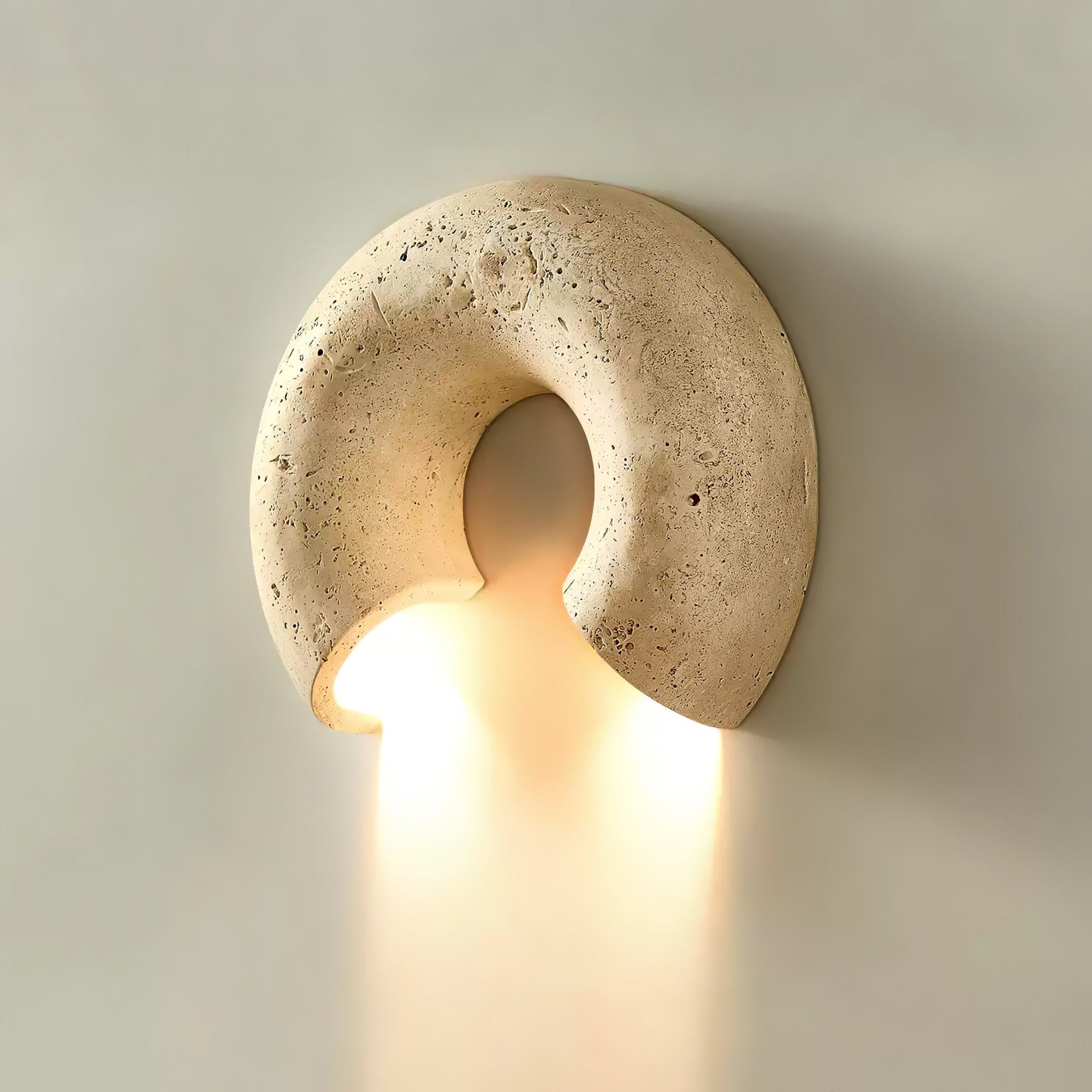 Gebroken Cirkel Natuursteen Wandlamp