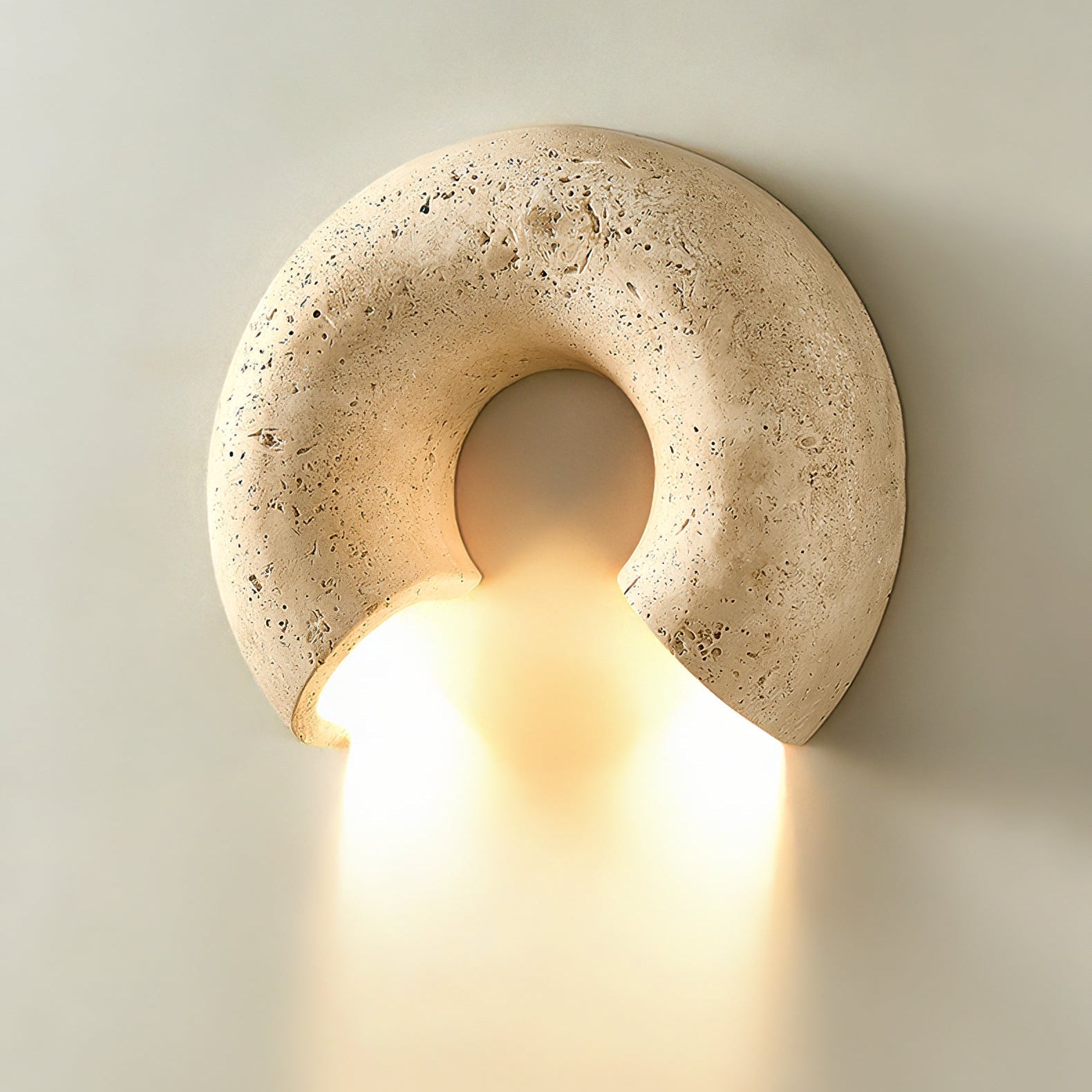 Gebroken Cirkel Natuursteen Wandlamp