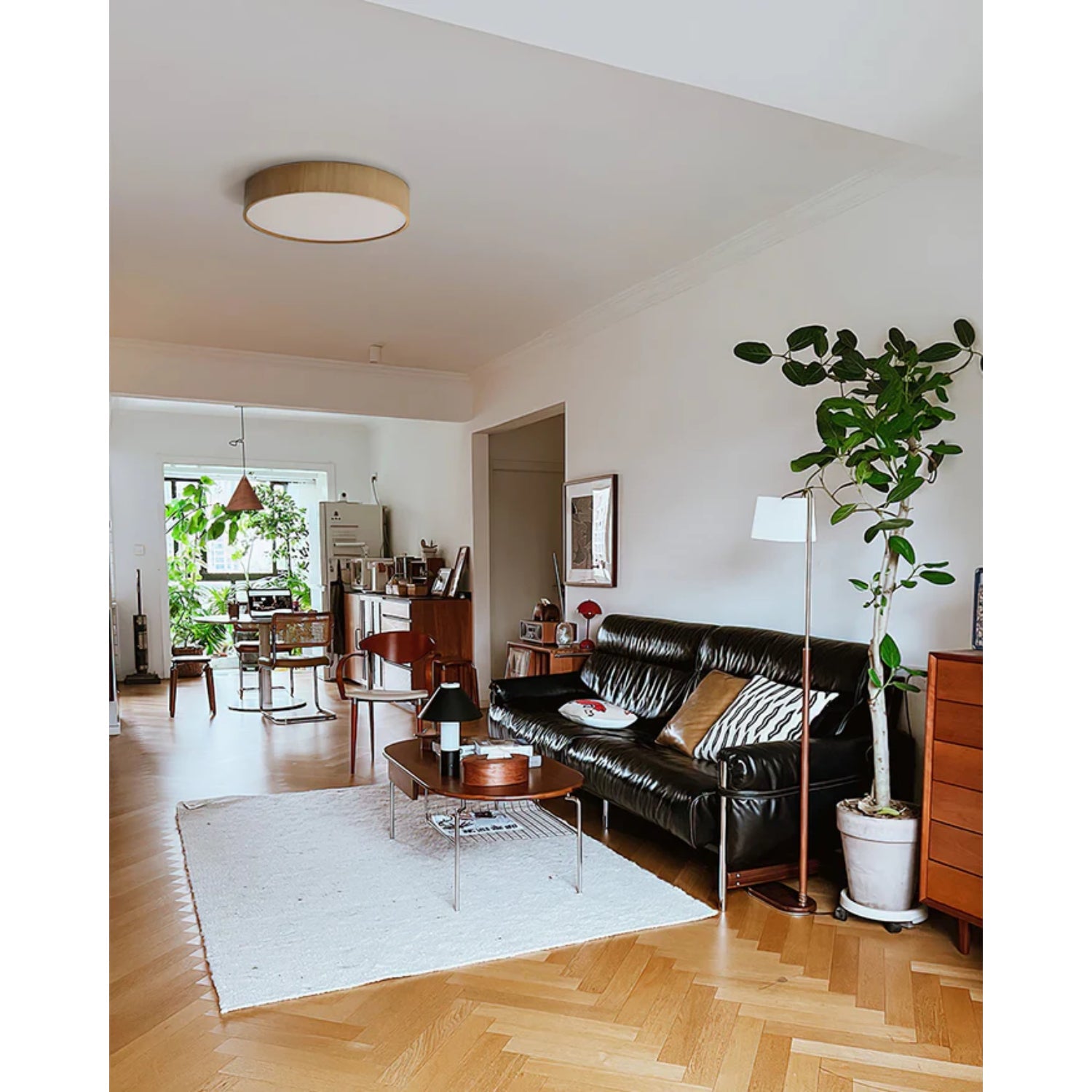 Clazo Houten Japandi Stijl Plafondlamp