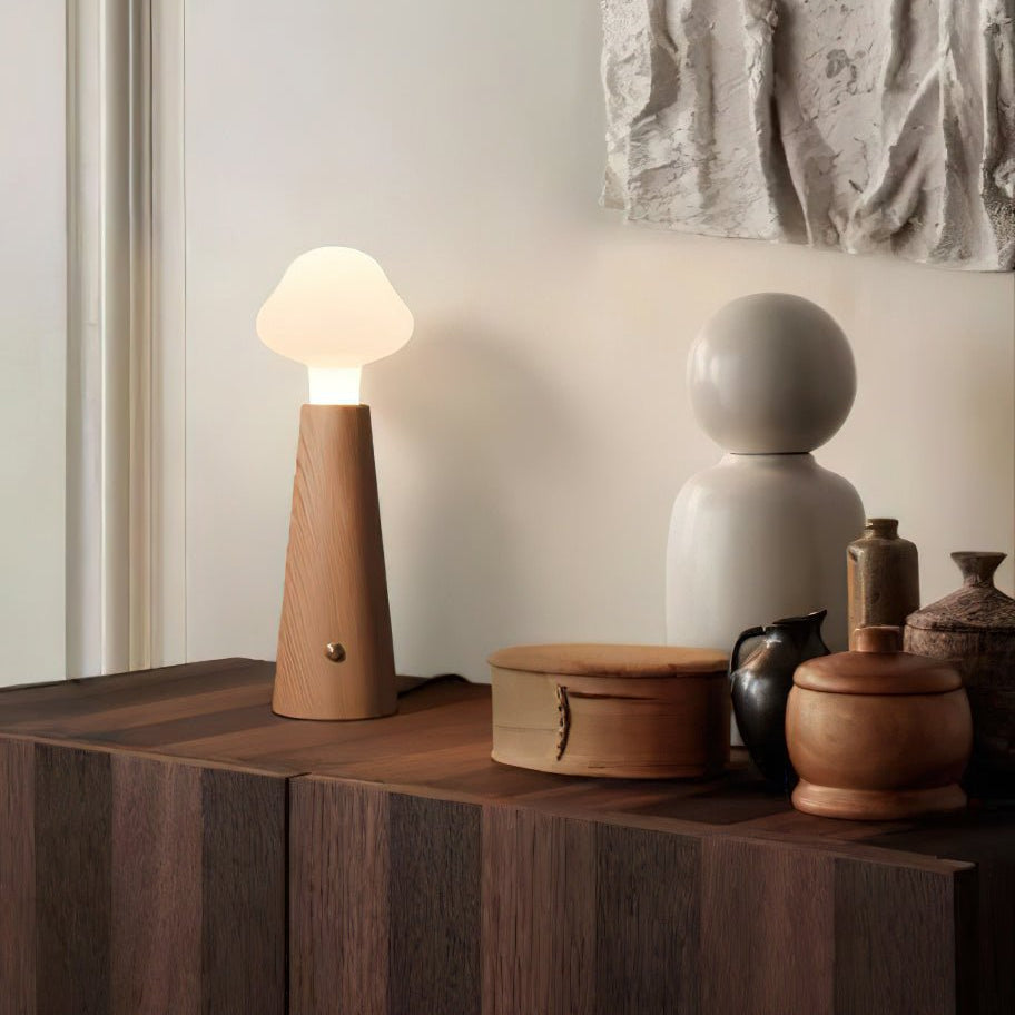 Mooshy Houten Tafellamp