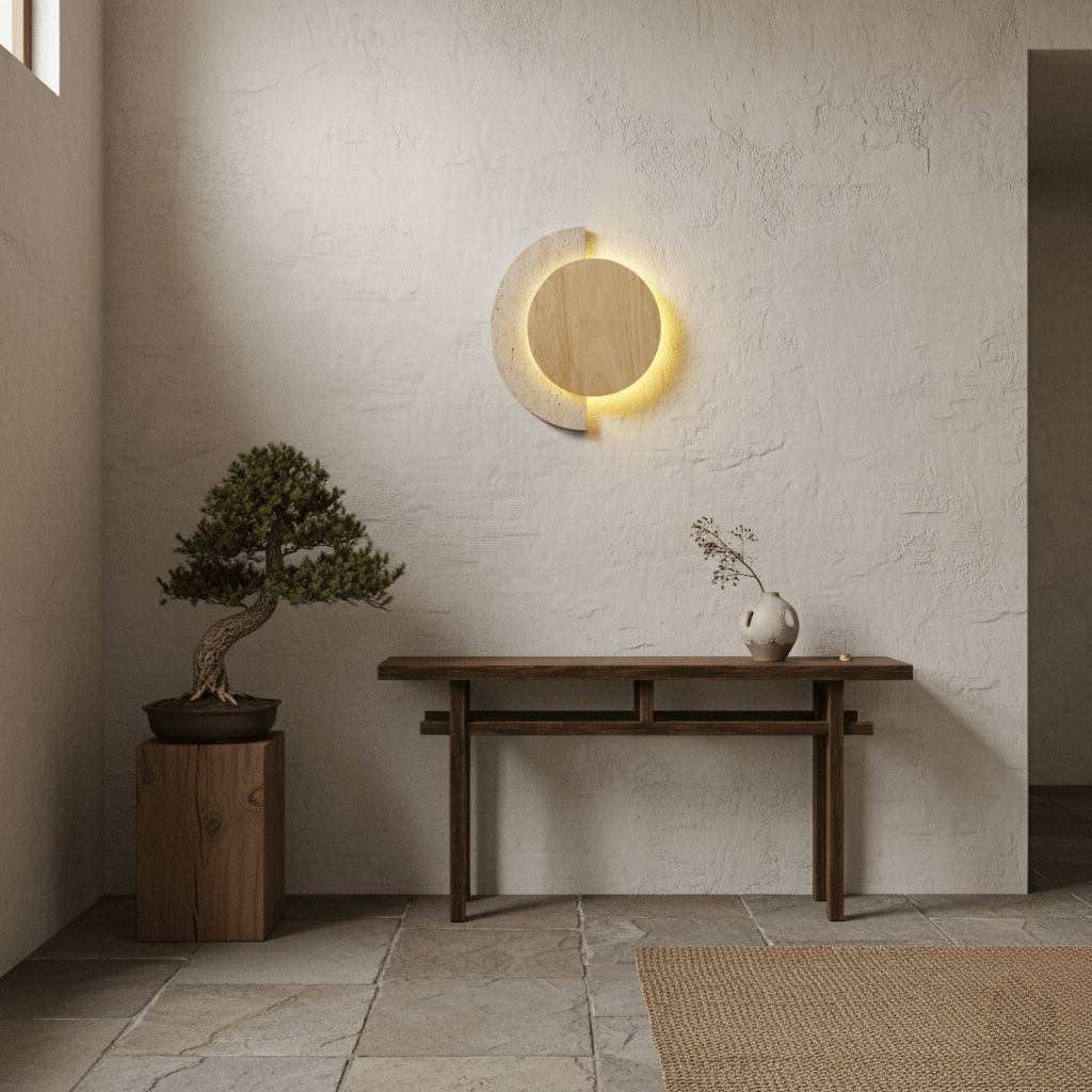 Hesco Travertijnen Wandlamp