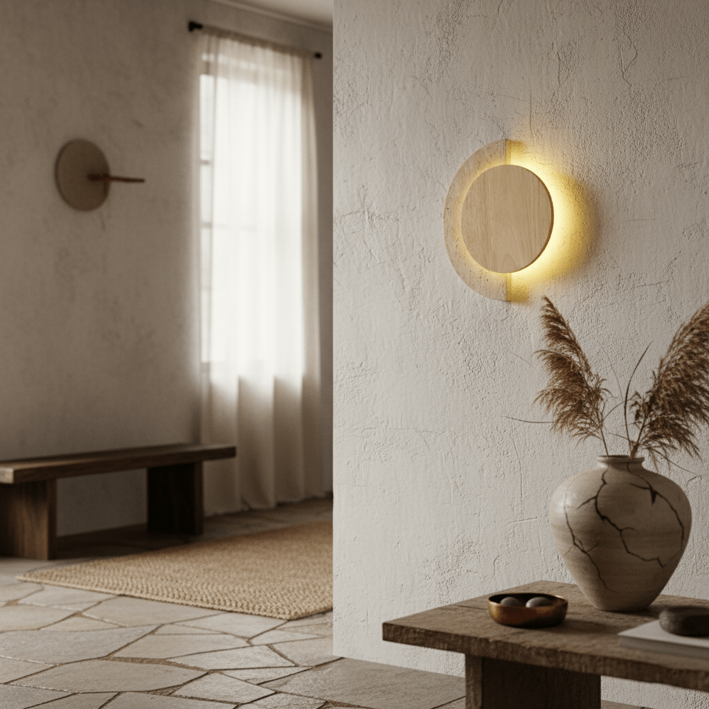 Hesco Travertijnen Wandlamp