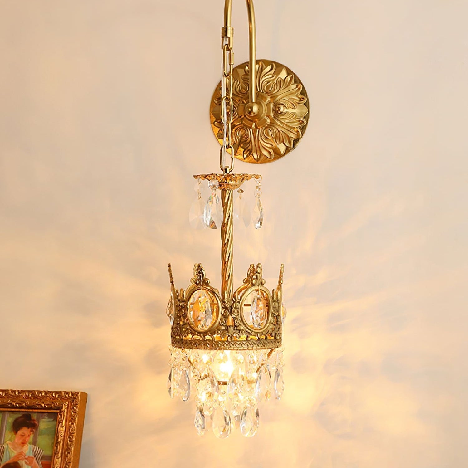 Qelin Kristallen Kroon Wandlamp