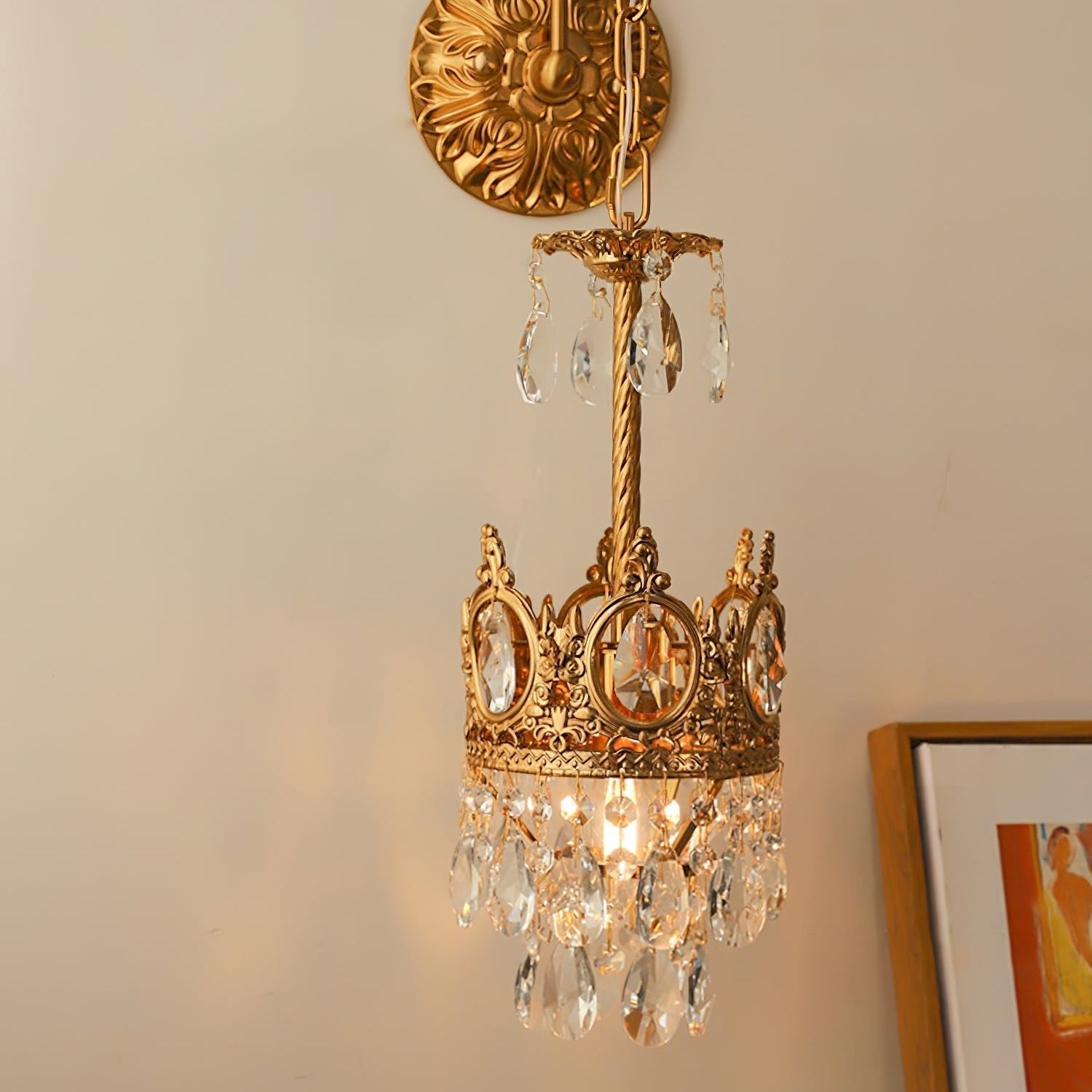 Qelin Kristallen Kroon Wandlamp