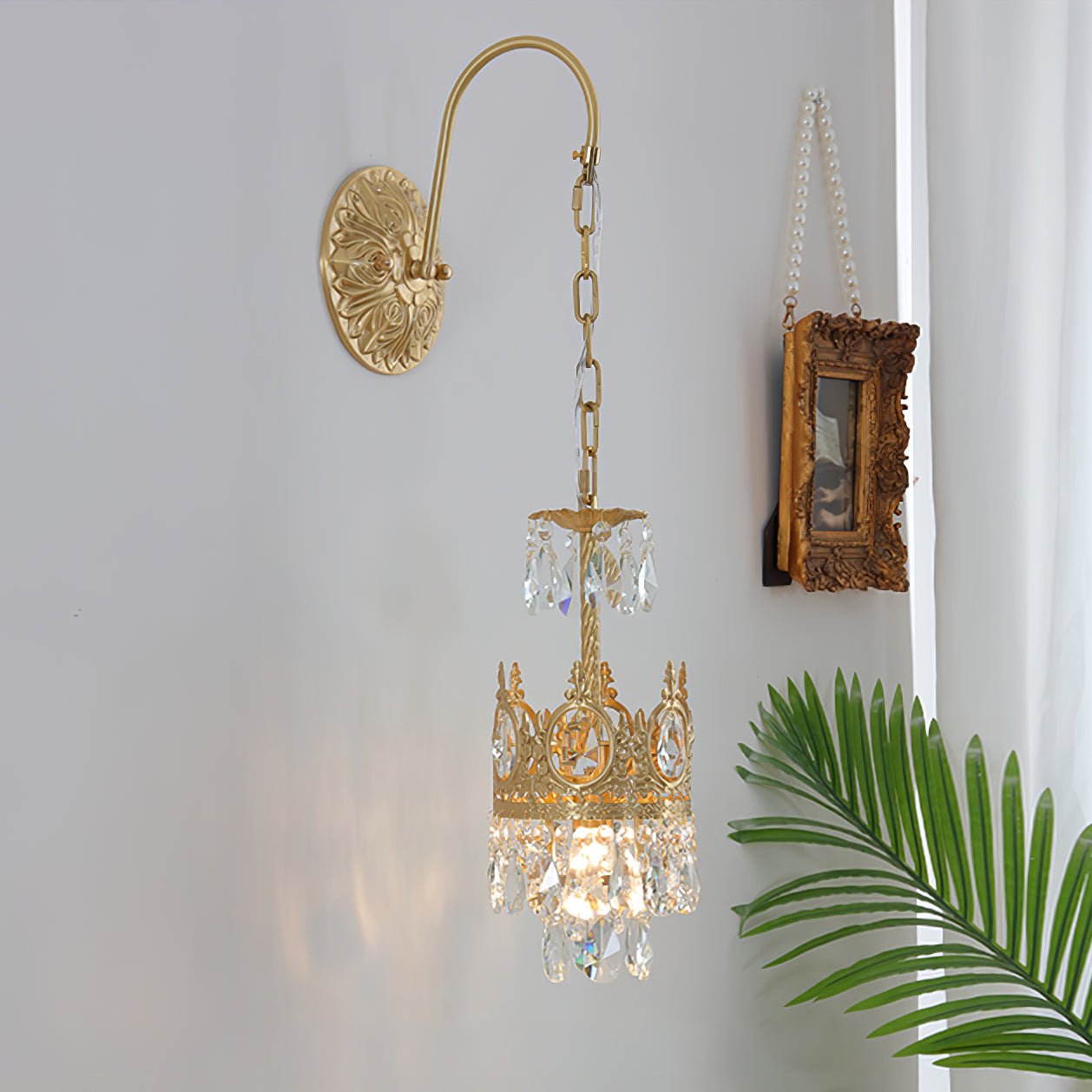Qelin Kristallen Kroon Wandlamp