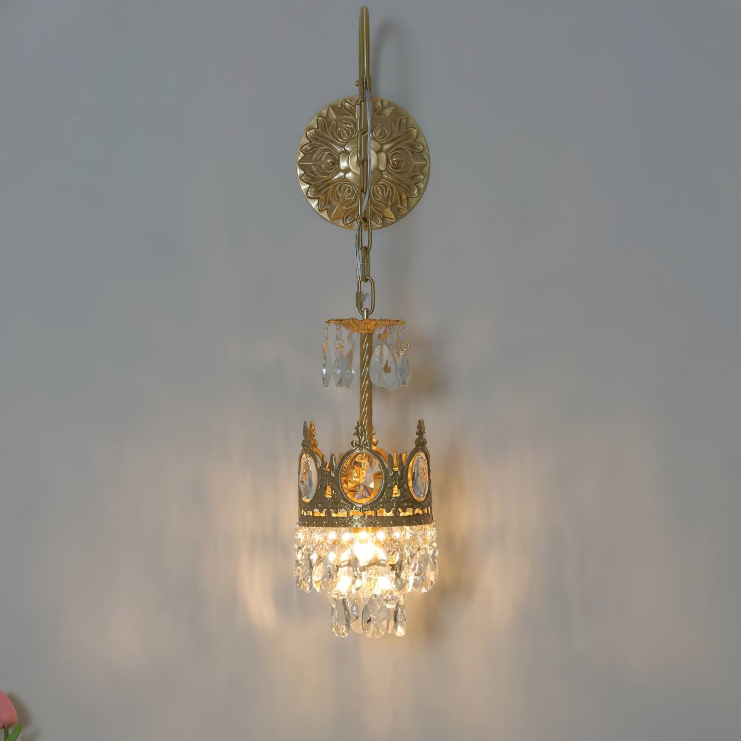 Qelin Kristallen Kroon Wandlamp