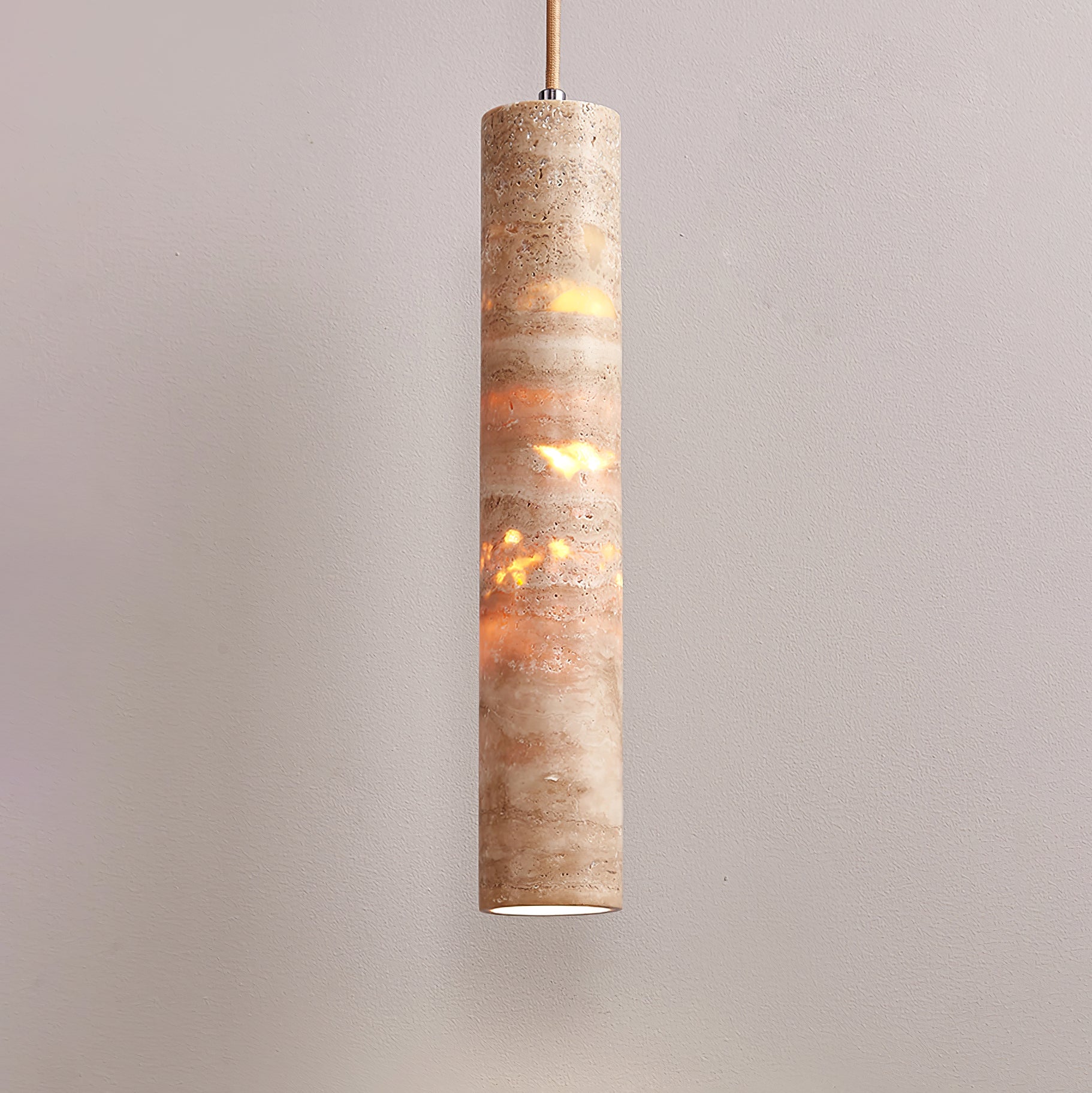 Cylinder Vorm Natuusteen Hanglamp