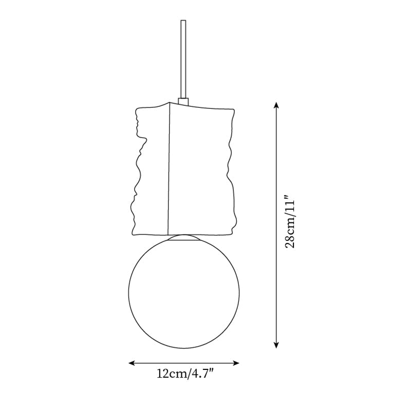 Gebroken Steenontwerp Hanglamp