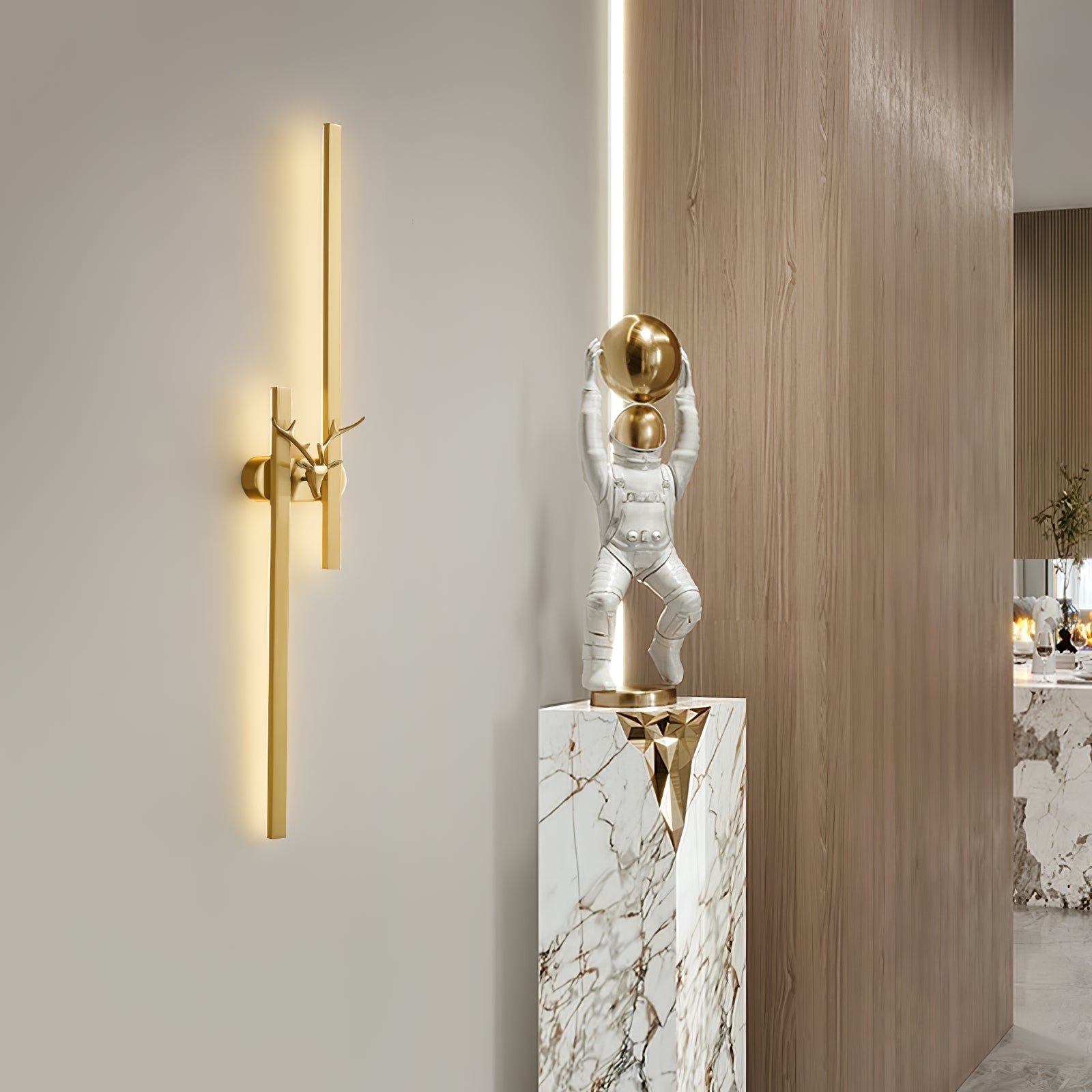 Messing Hert Design Wandlamp
