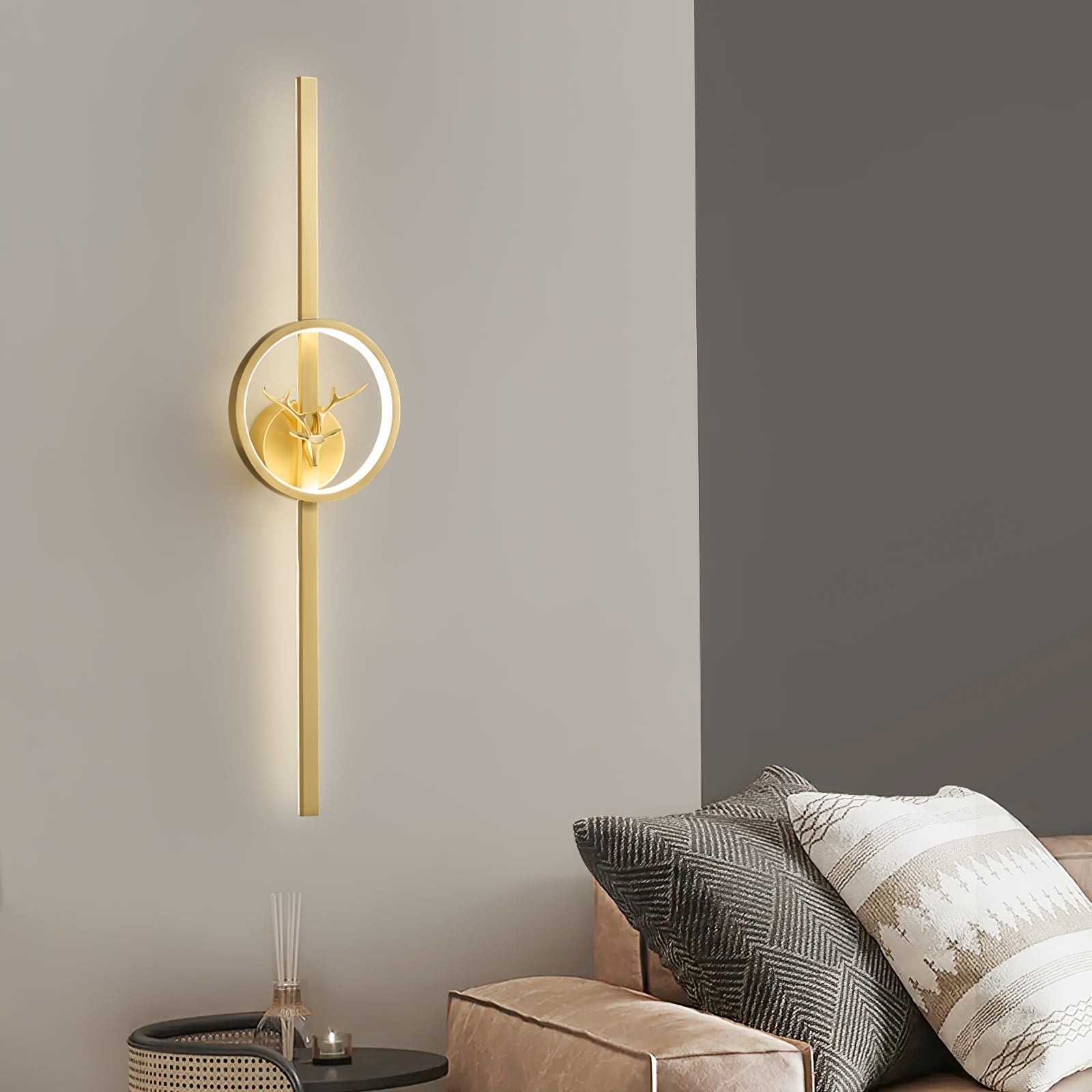 Messing Hert Design Wandlamp