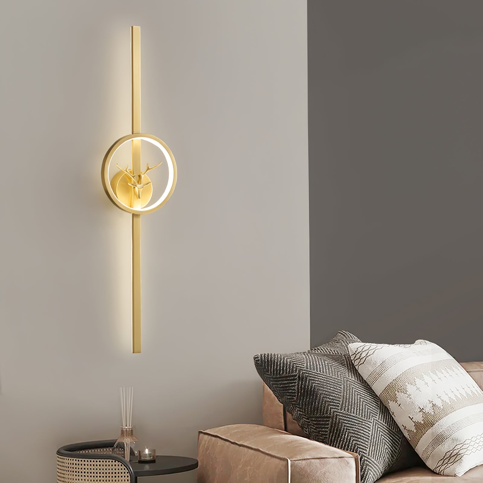 Messing Hert Design Wandlamp