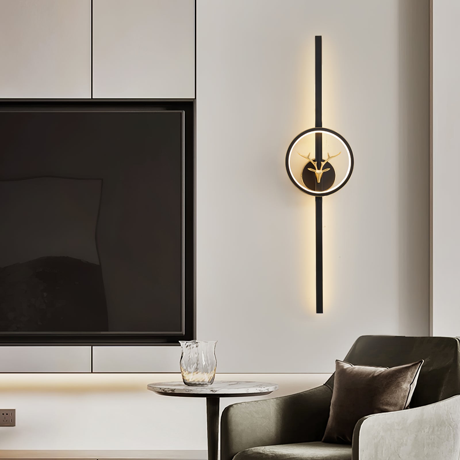 Messing Hert Design Wandlamp