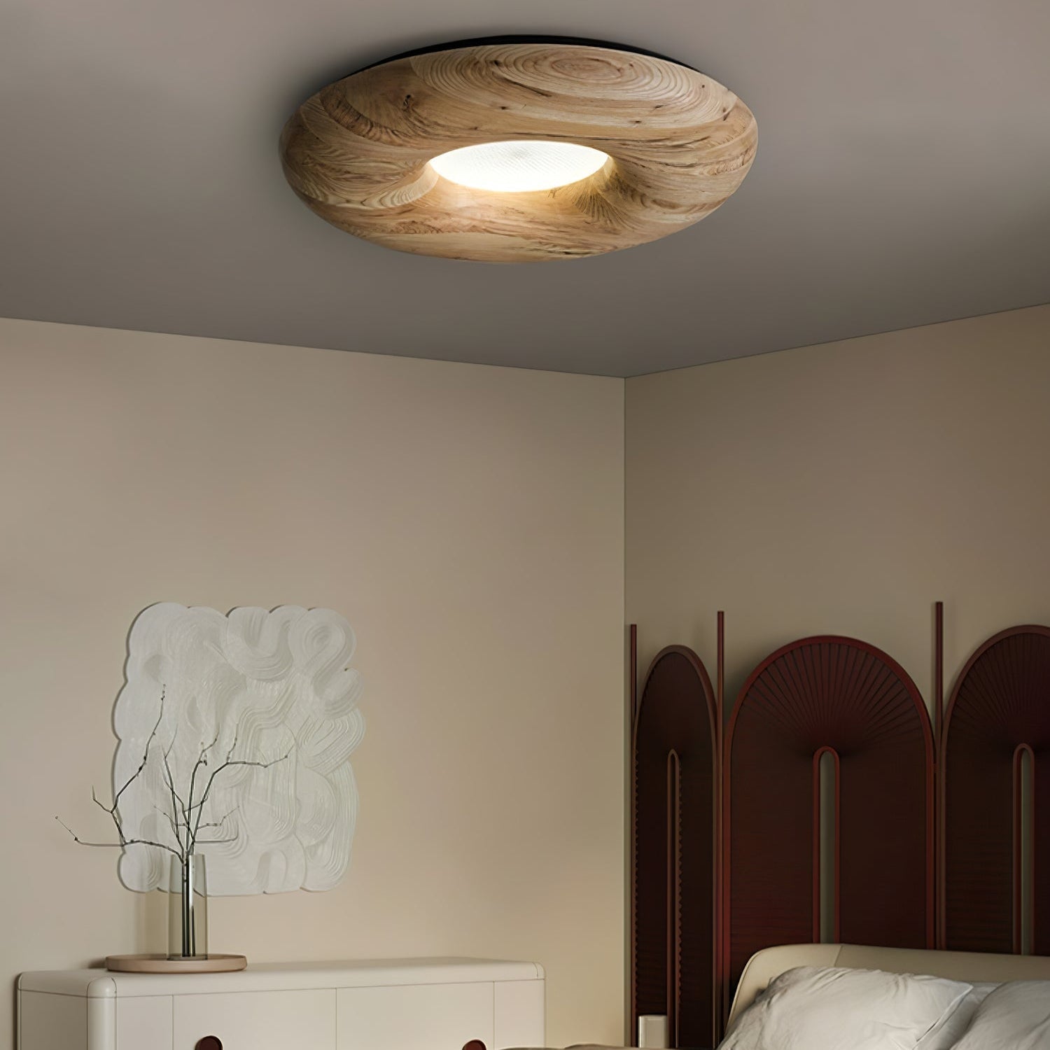 Cyon Houten Donut Plafondlamp
