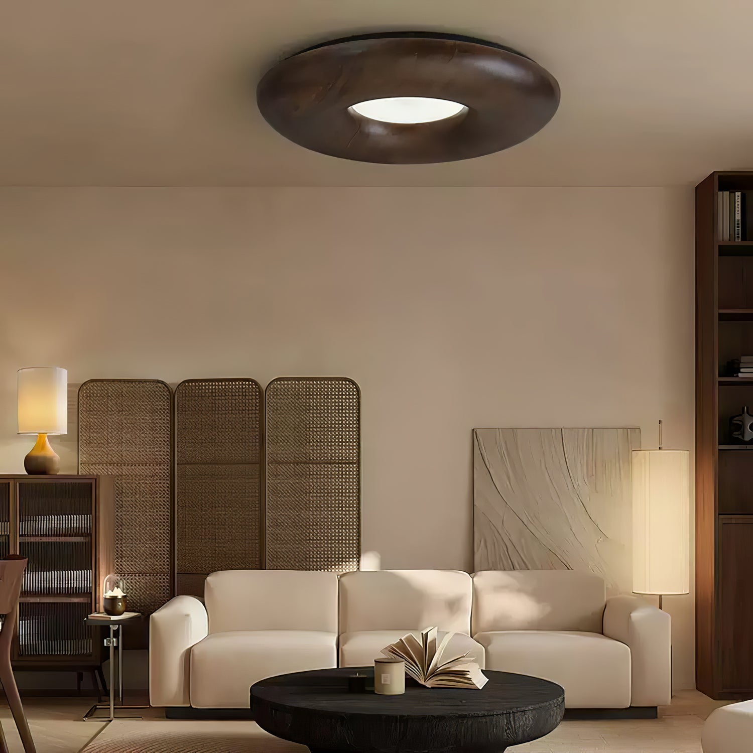 Cyon Houten Donut Plafondlamp