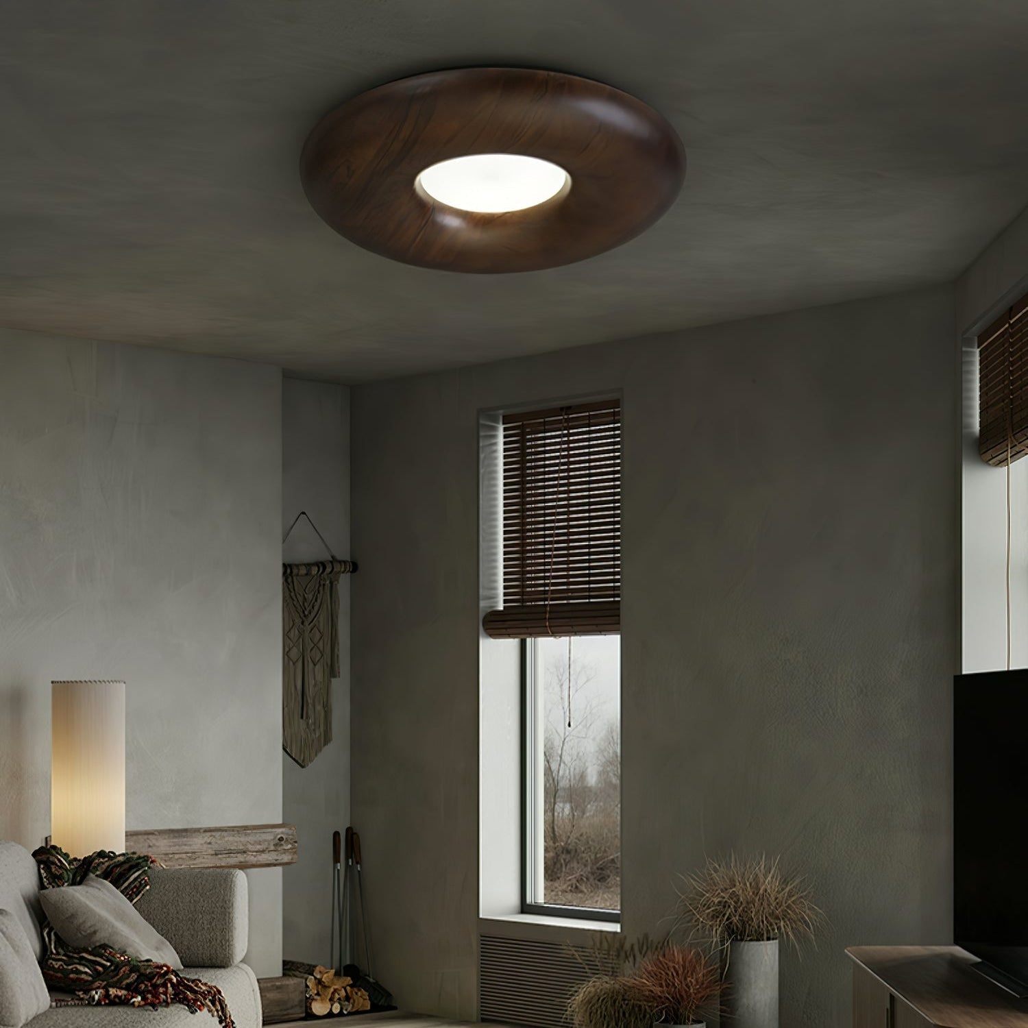 Cyon Houten Donut Plafondlamp
