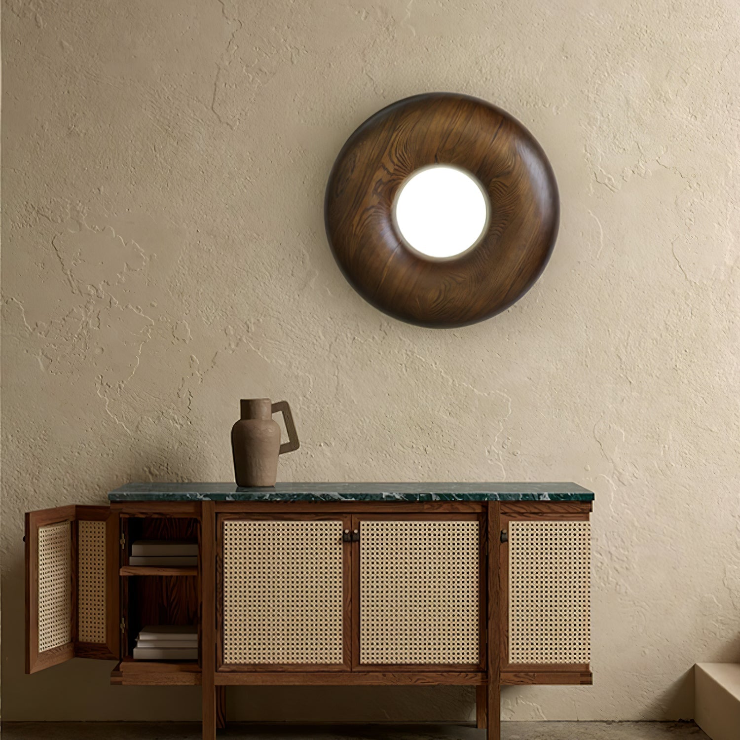 Cyon Houten Donut Plafondlamp