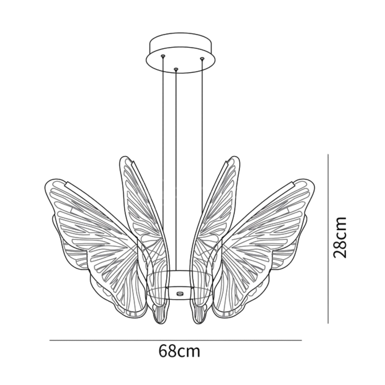 Sely Multi Vlinders Hanglamp