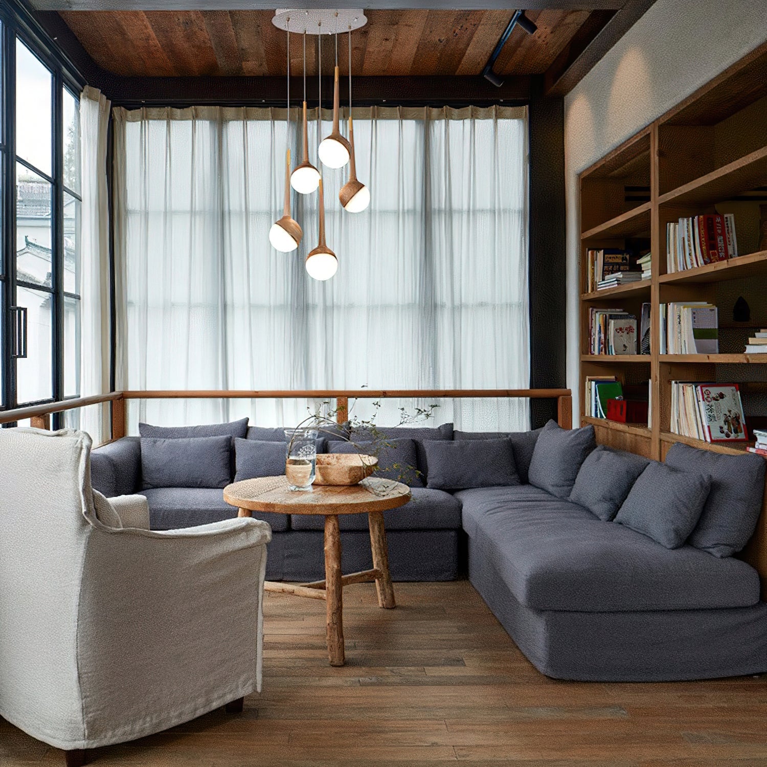 Mossy Drop Houten Hanglamp