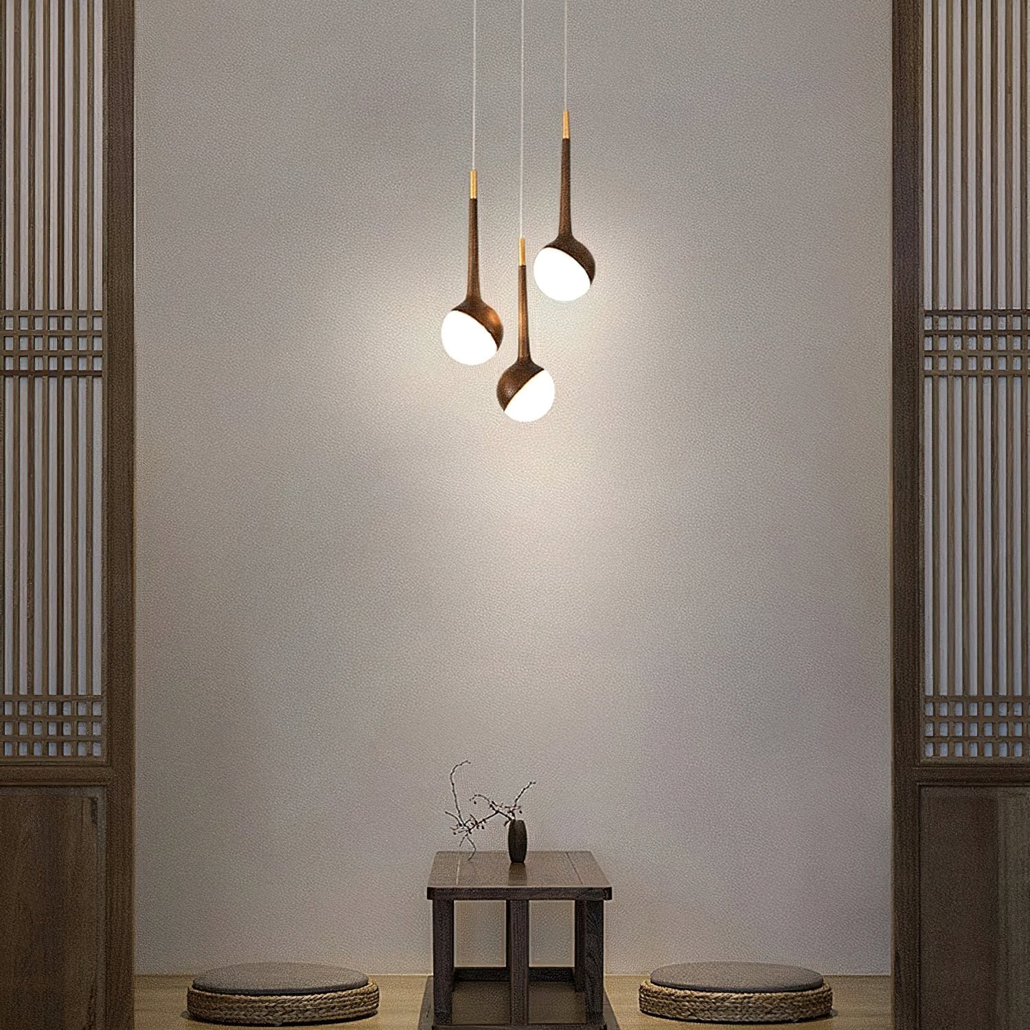 Mossy Drop Houten Hanglamp