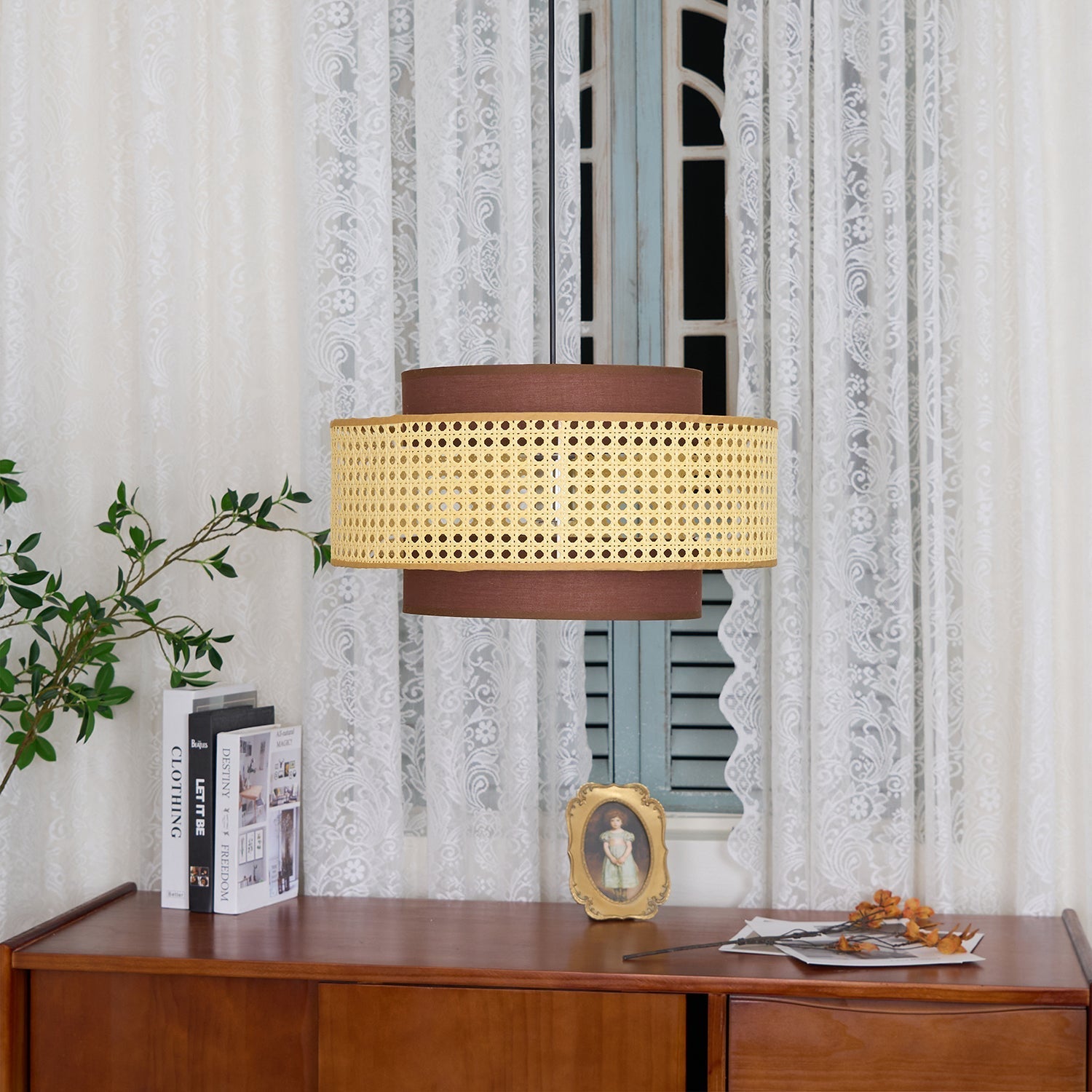 Delurso Japandi Stijl Hanglamp