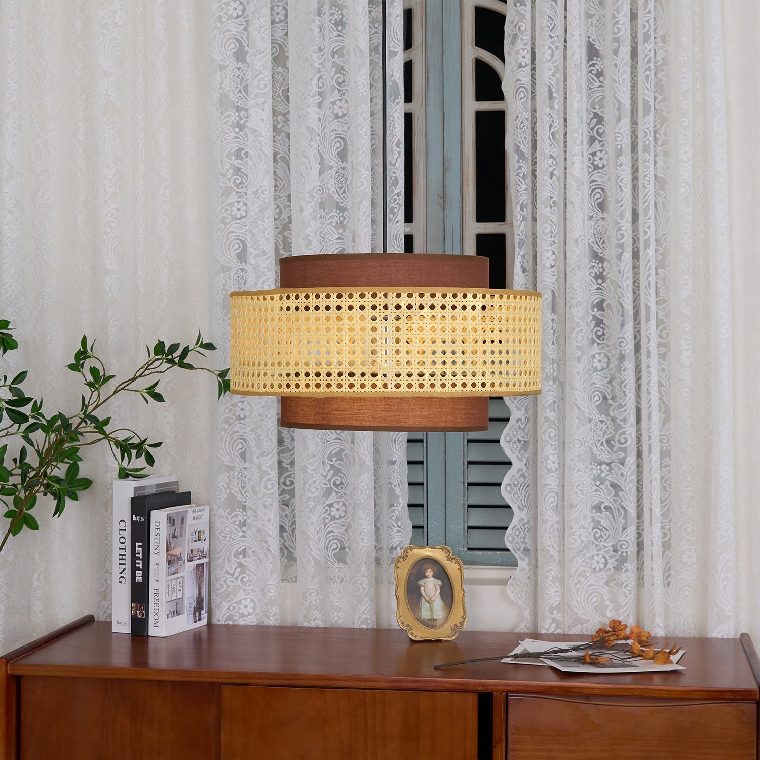 Delurso Japandi Stijl Hanglamp