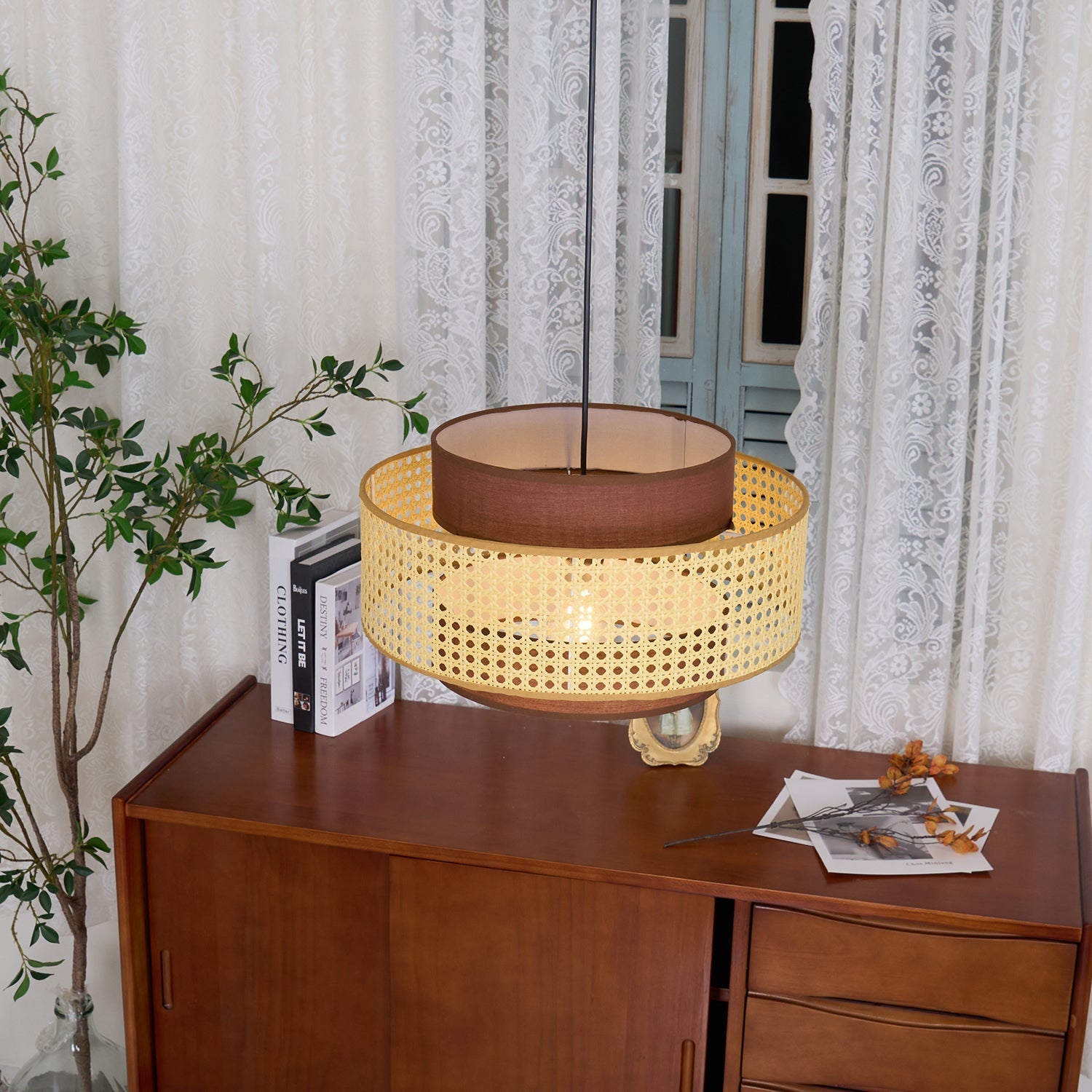 Delurso Japandi Stijl Hanglamp