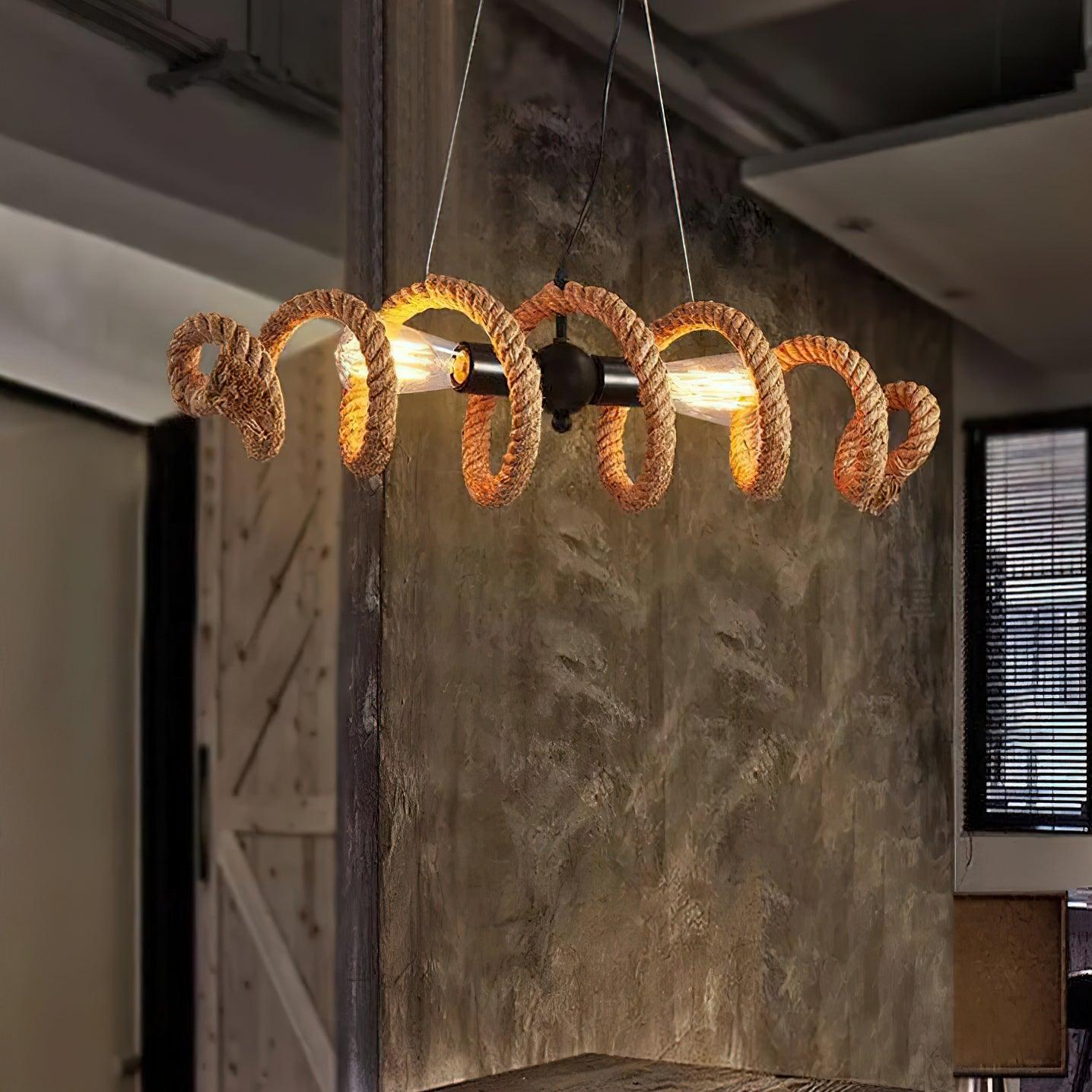 Cirkelvorm Henneptouw Hanglamp
